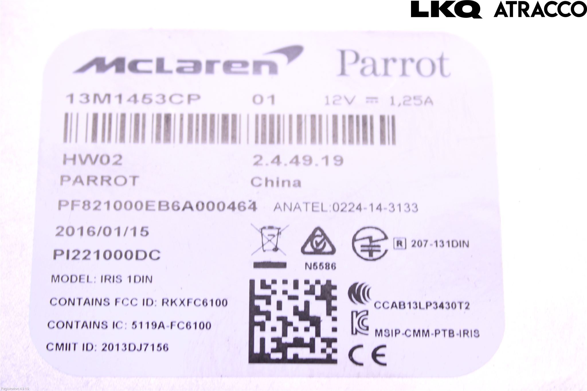 McLAREN Styrenhet Övrigt