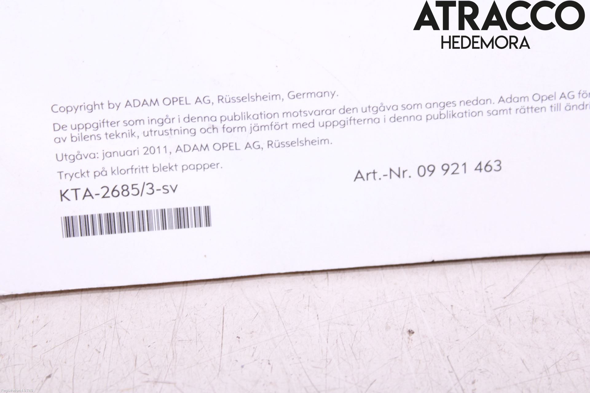 Opel ASTRA J 10-15 Instruktionsbok