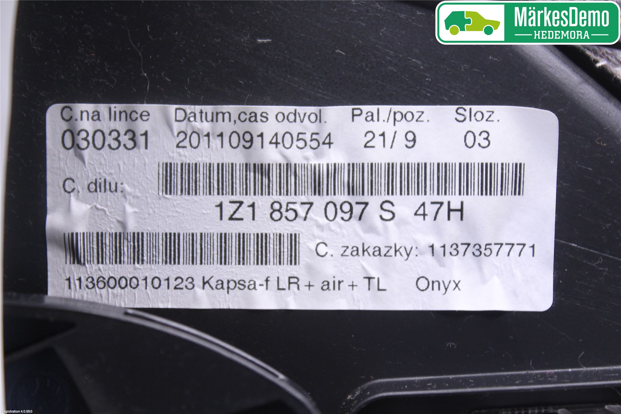 Skoda OCTAVIA (1Z) 05-13 Handskfack