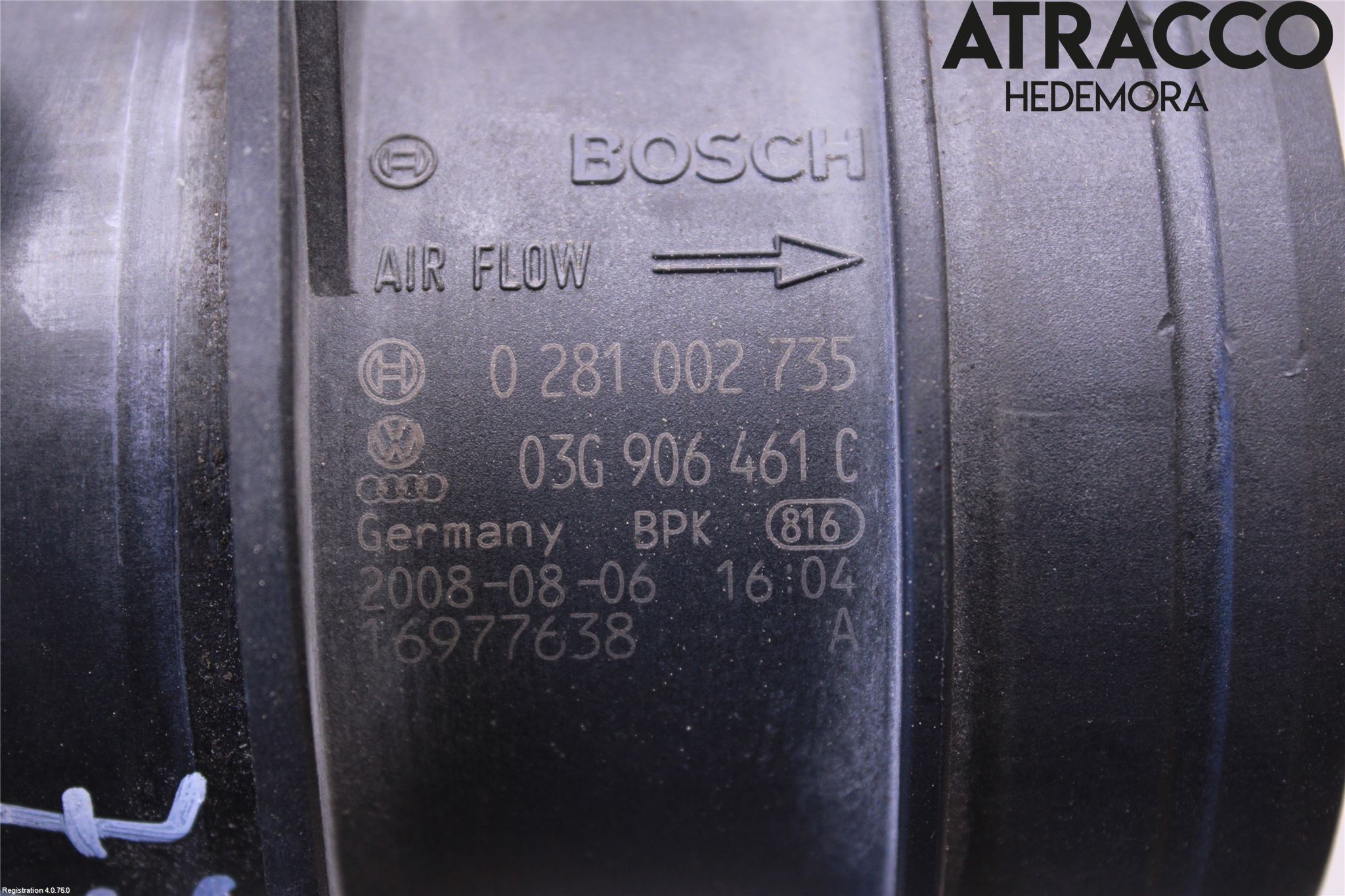 Volkswagen VW TRANSP/CARAVELLE (T5) 04-15 Injluftmassamätare