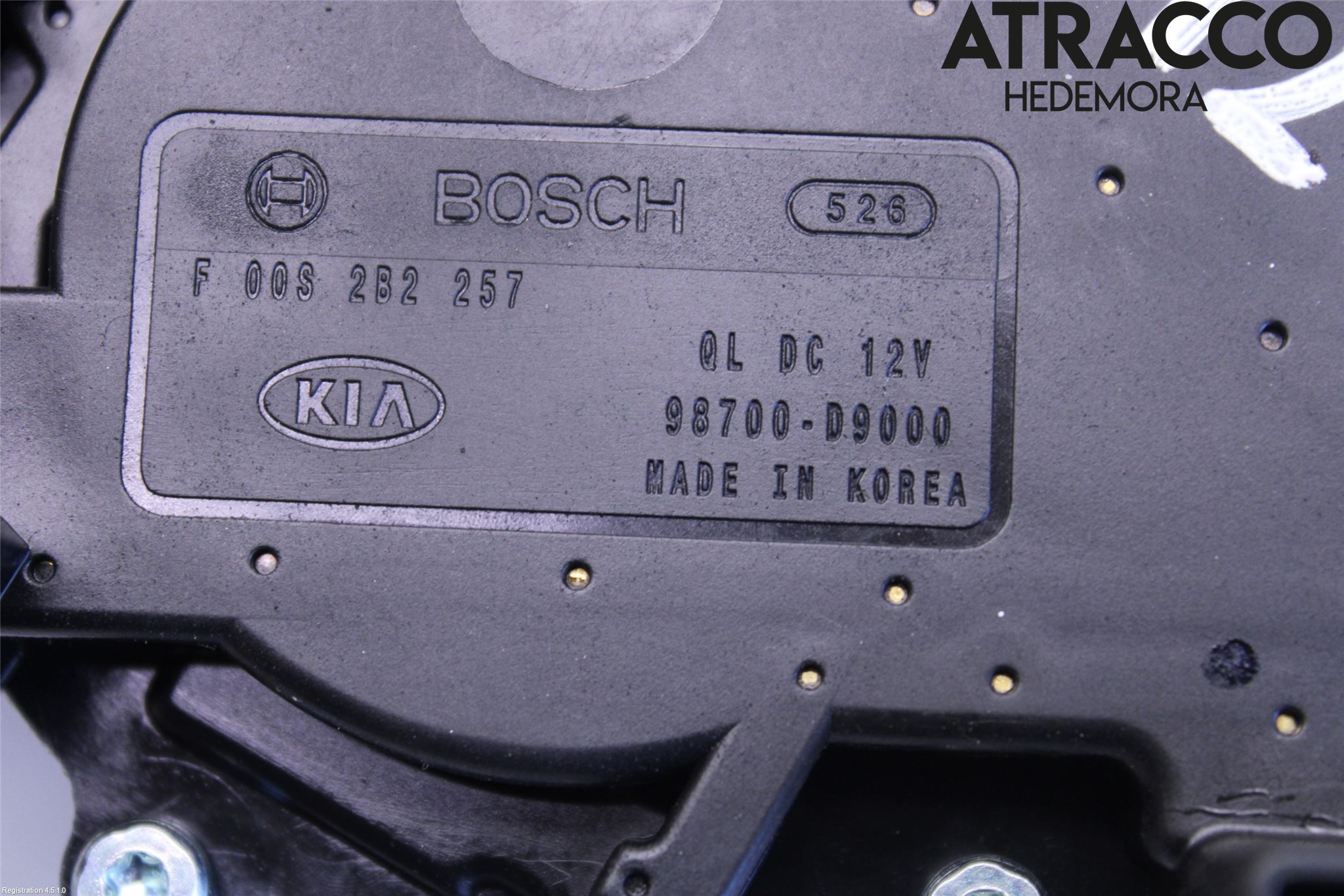 Kia SPORTAGE (QL) 16-21 Torkarmotor Baklucka