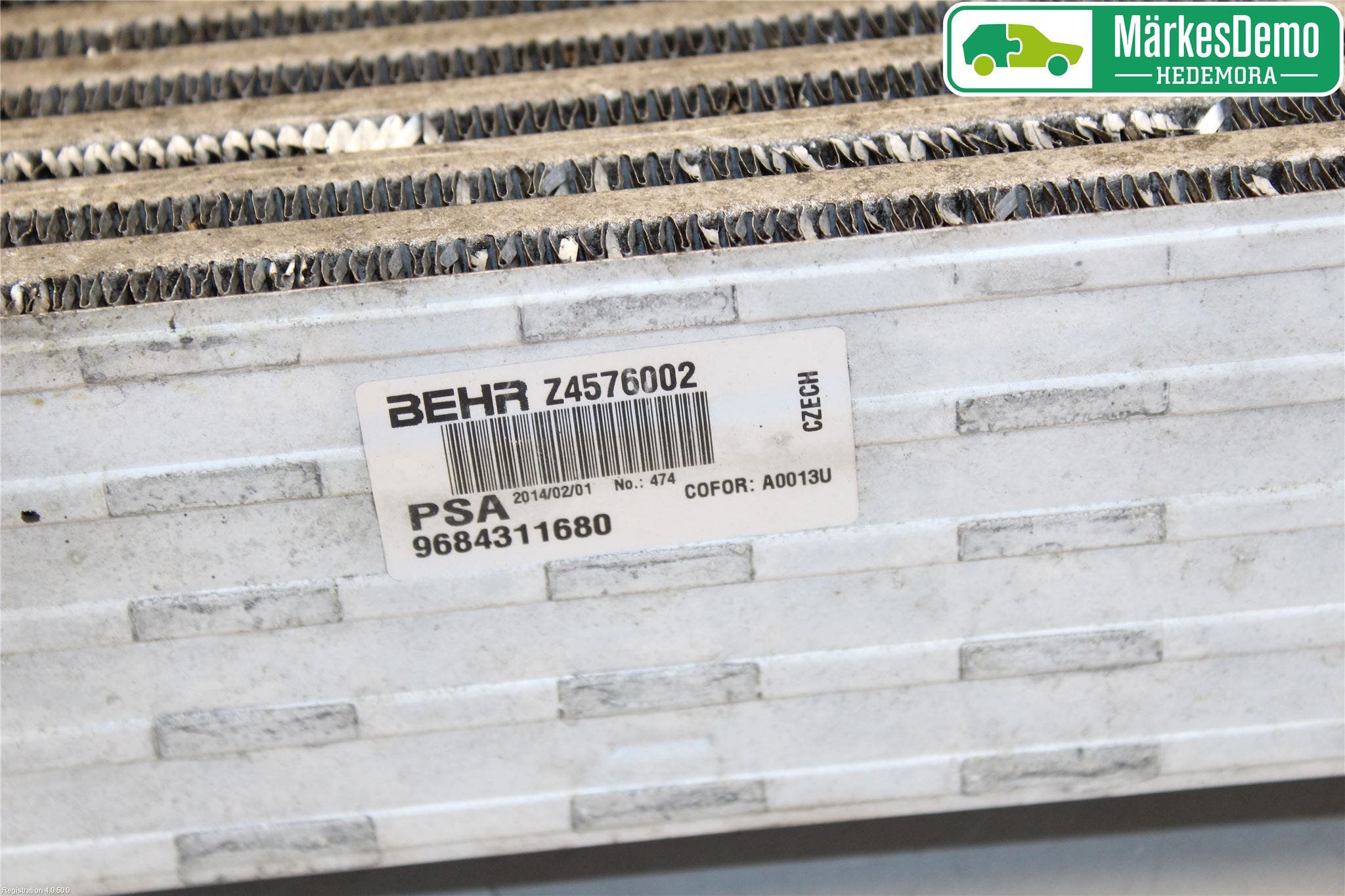 Peugeot 2008 13-20 Laddluft-Intercooler Kyl