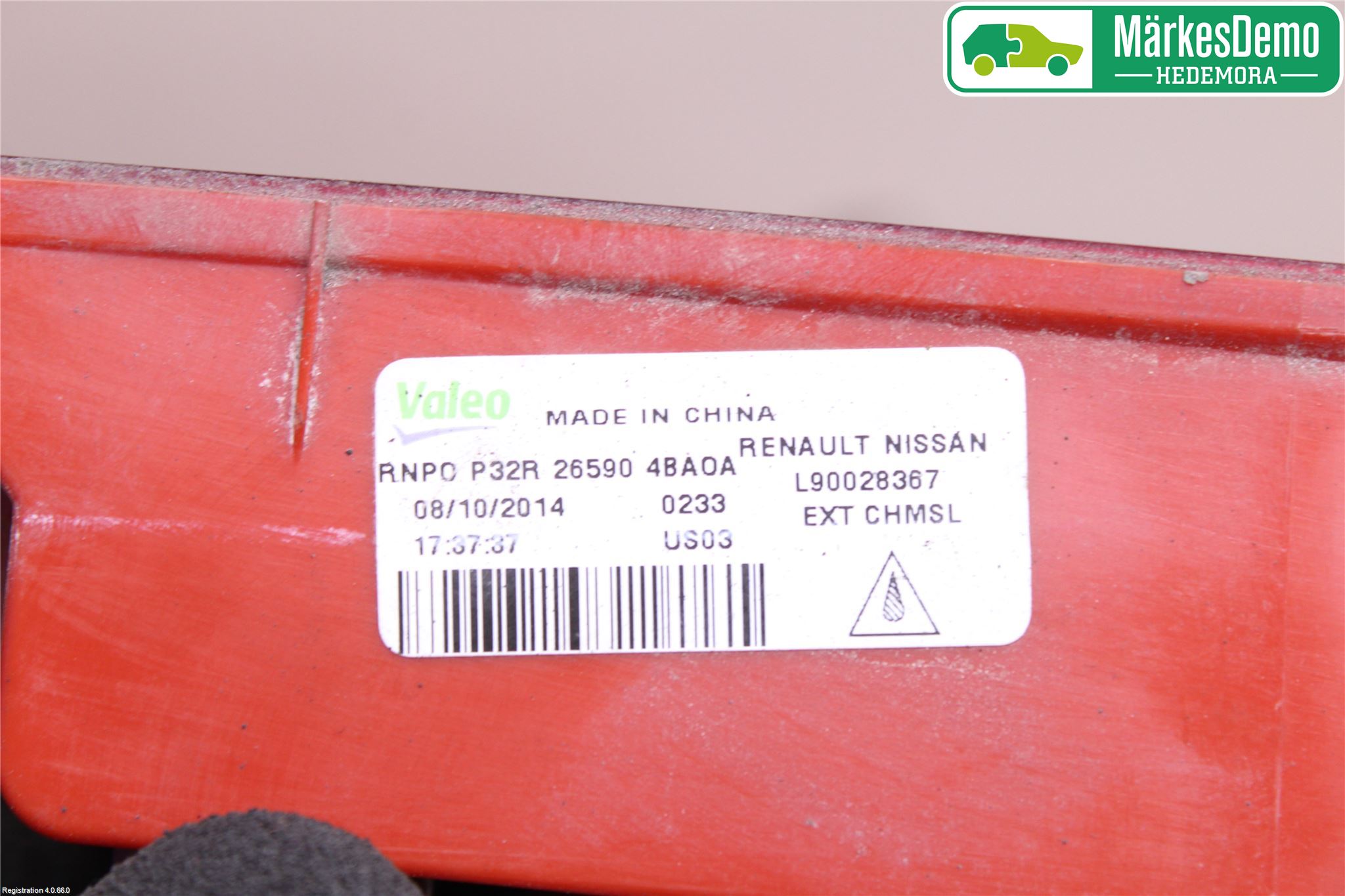 Nissan X-TRAIL 14-21 Bromsljus Bakruta