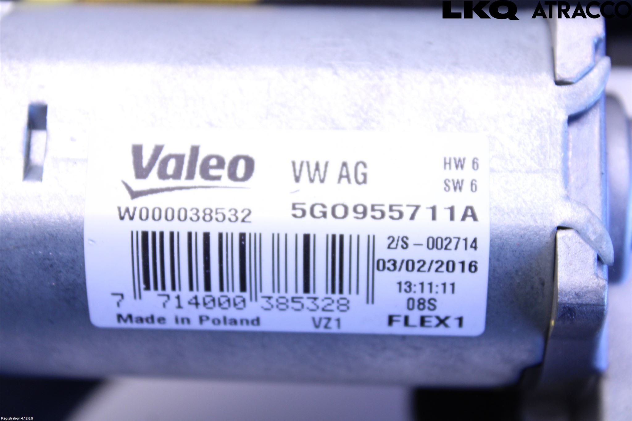 Volkswagen VW PASSAT 15-19 Torkarmotor Baklucka