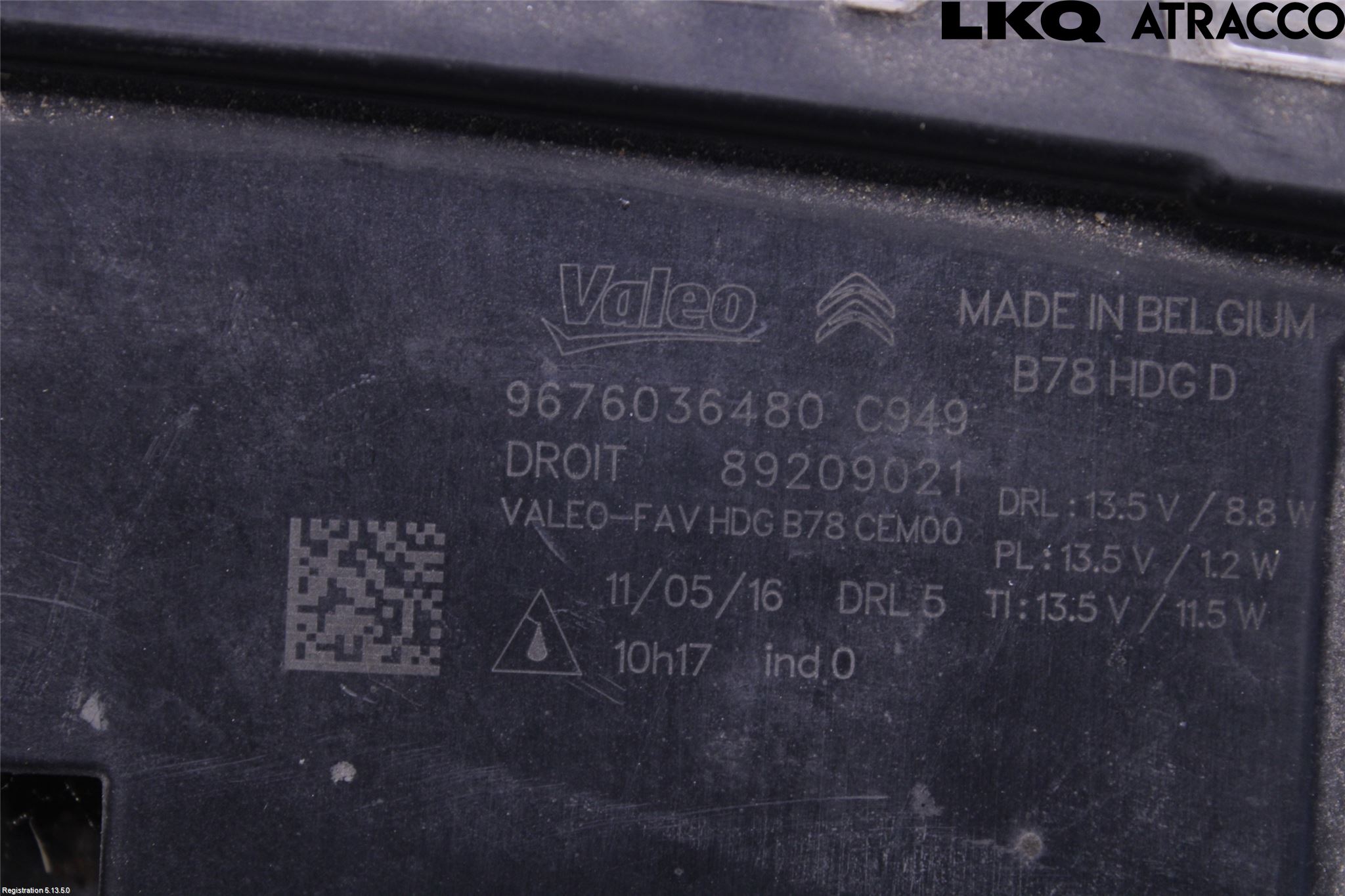 Citroen C4 PICASSO 14-18 Positionsljus Fram Hö