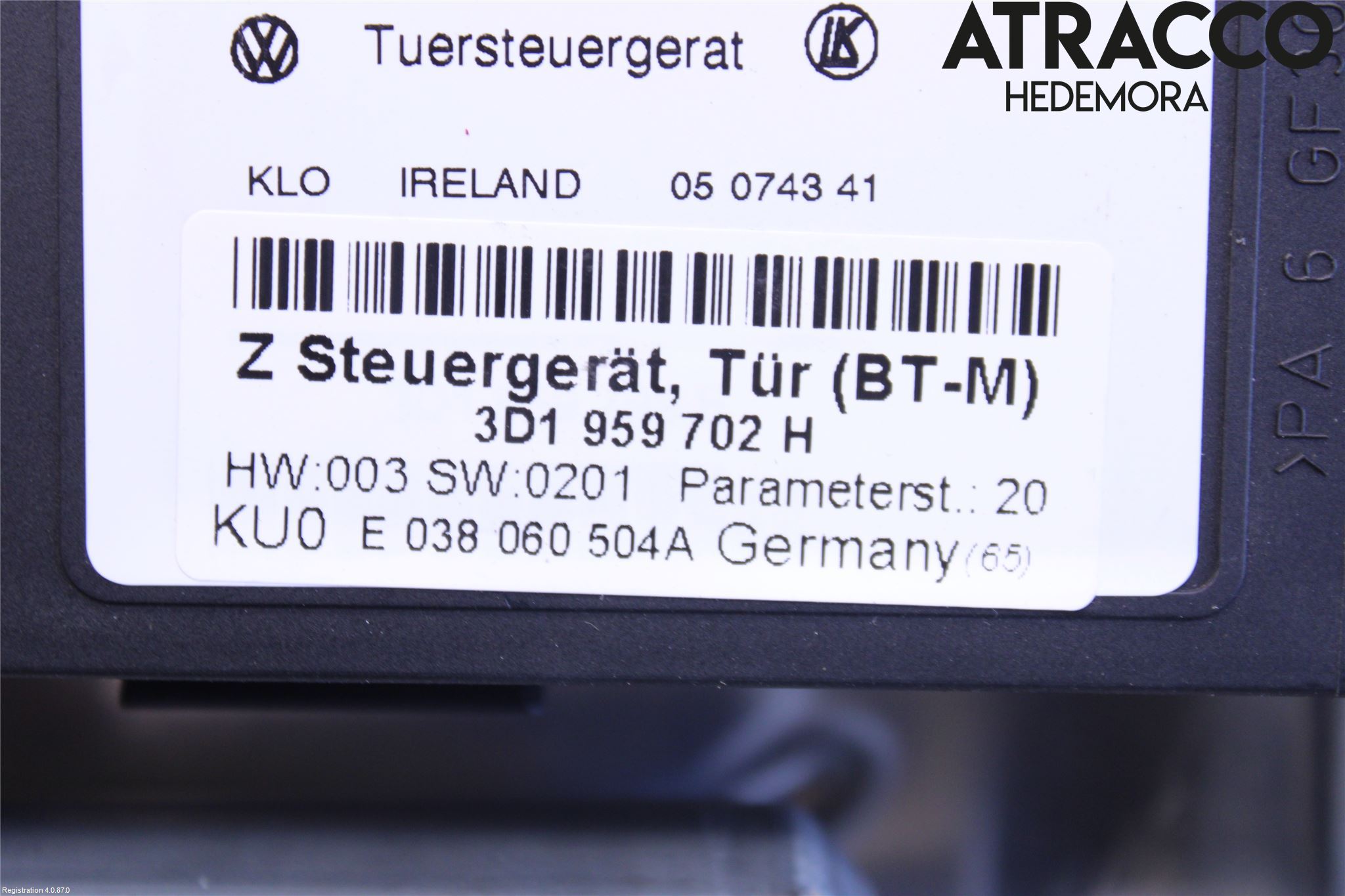 Volkswagen VW PHAETON Fönsterhiss El Kompl