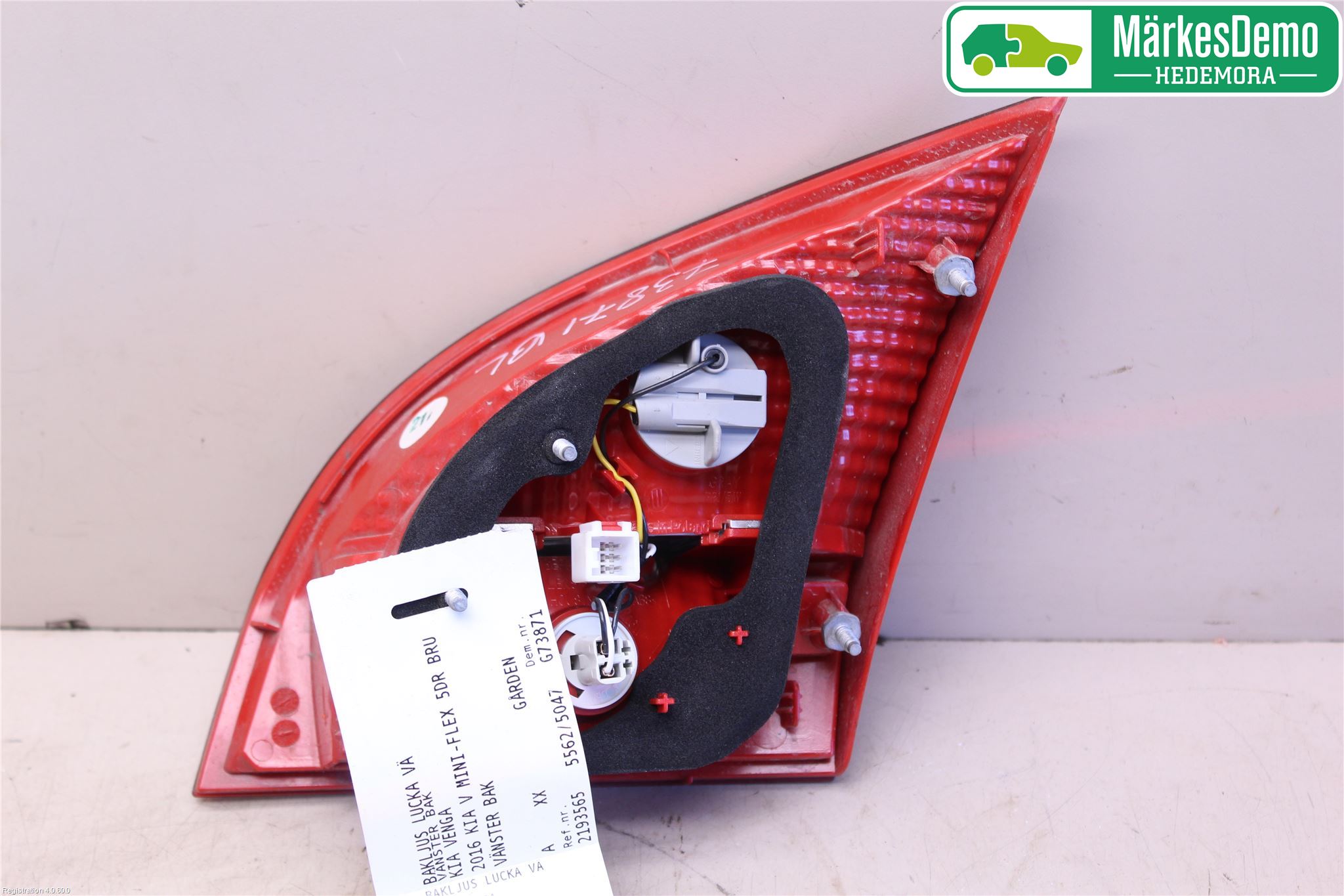 Kia VENGA 10-19 Bakljus Lucka Vä