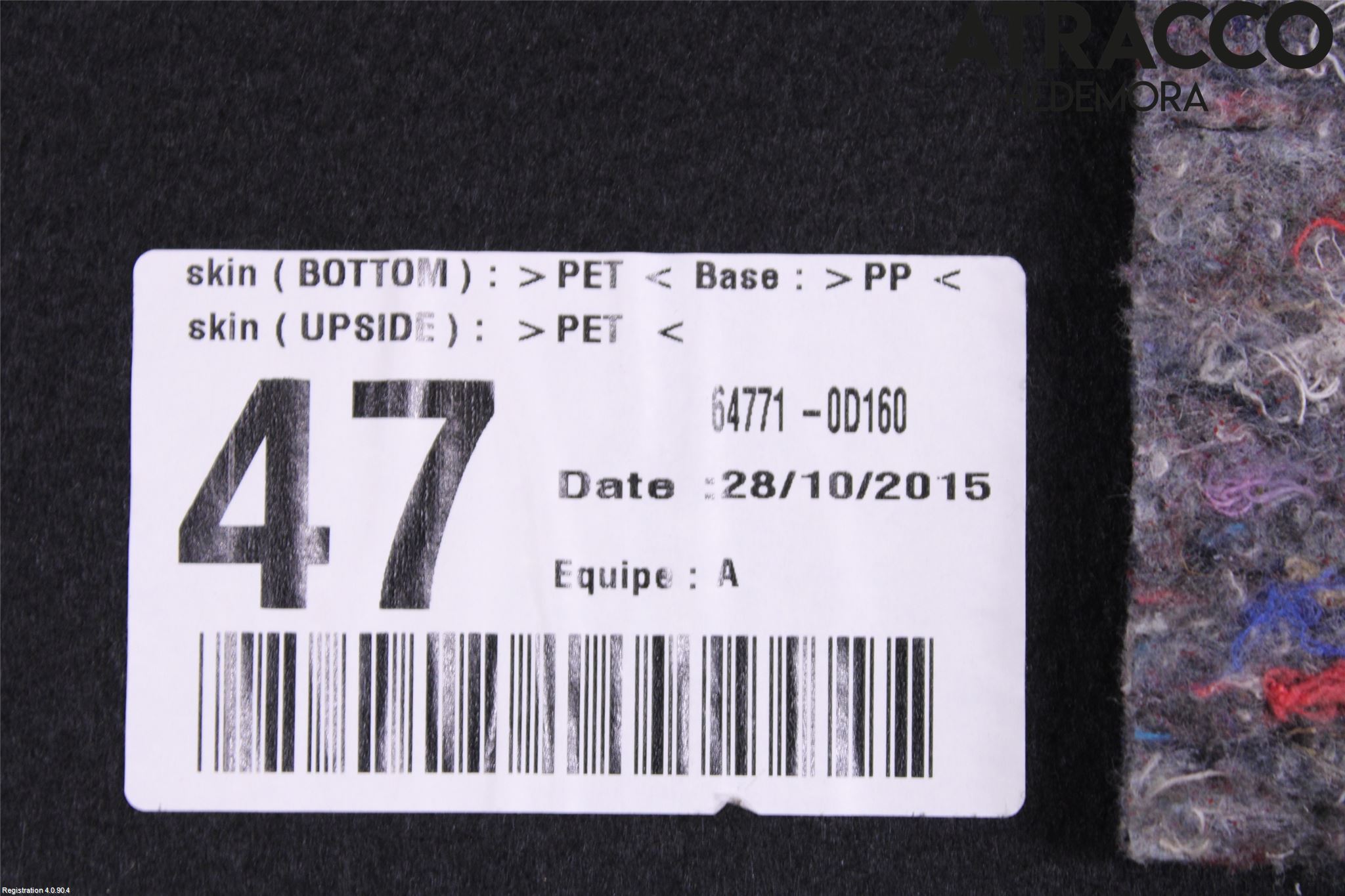 Toyota YARIS XP130 15-20 Inrbagagerumklädsel-Golv