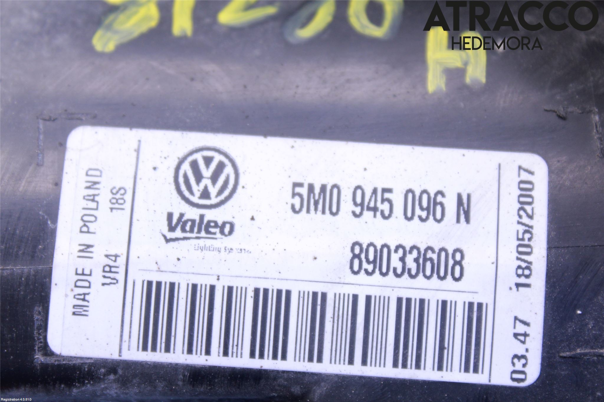 Volkswagen VW GOLF PLUS/CROSS GOLF 04-14 Bakljus Höger