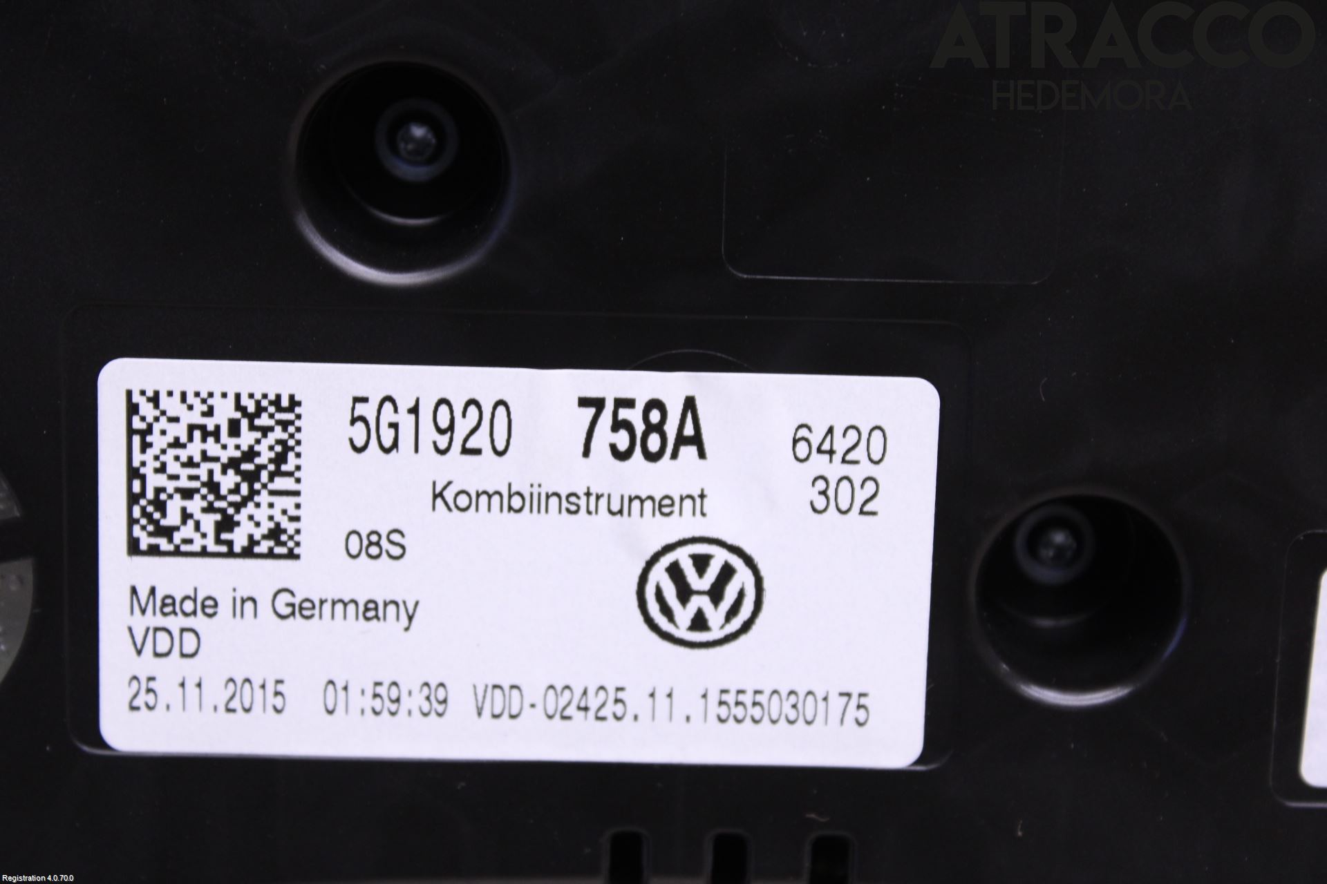 Volkswagen VW GOLF / E-GOLF VII 13-20 Instrument Komb