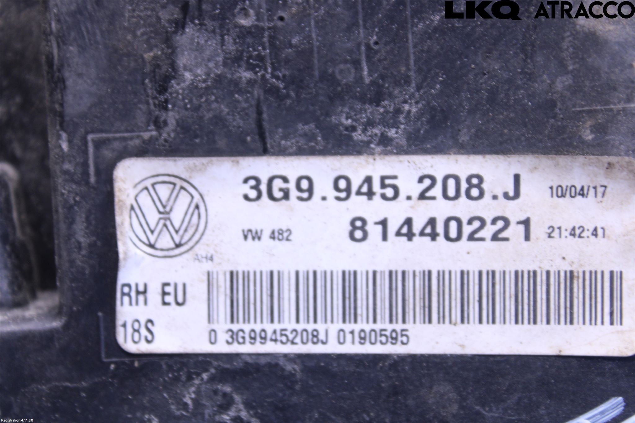 Volkswagen VW PASSAT 15-19 Bakljus Höger