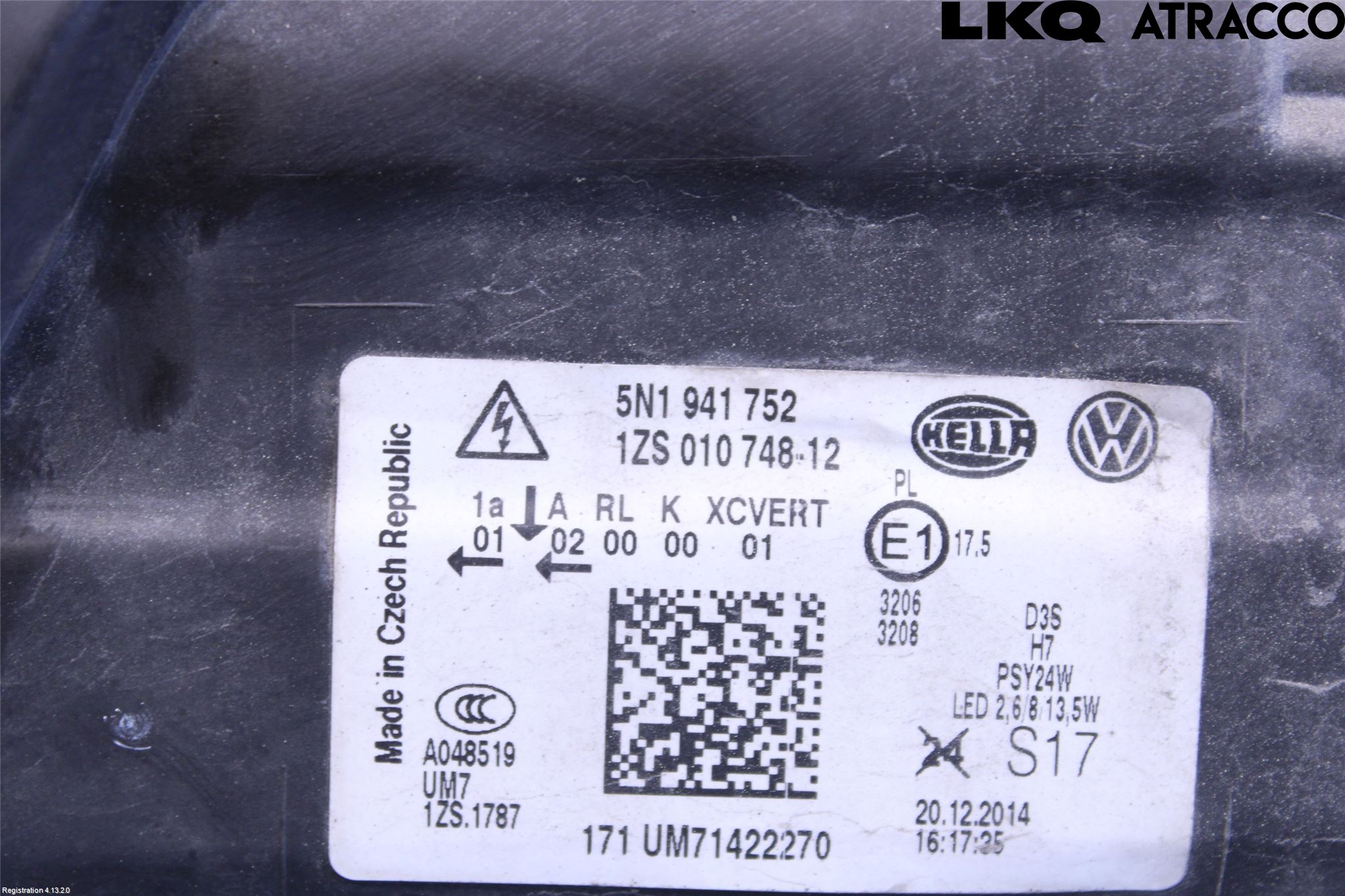 Volkswagen VW TIGUAN 07-16 Strålkastare Höger