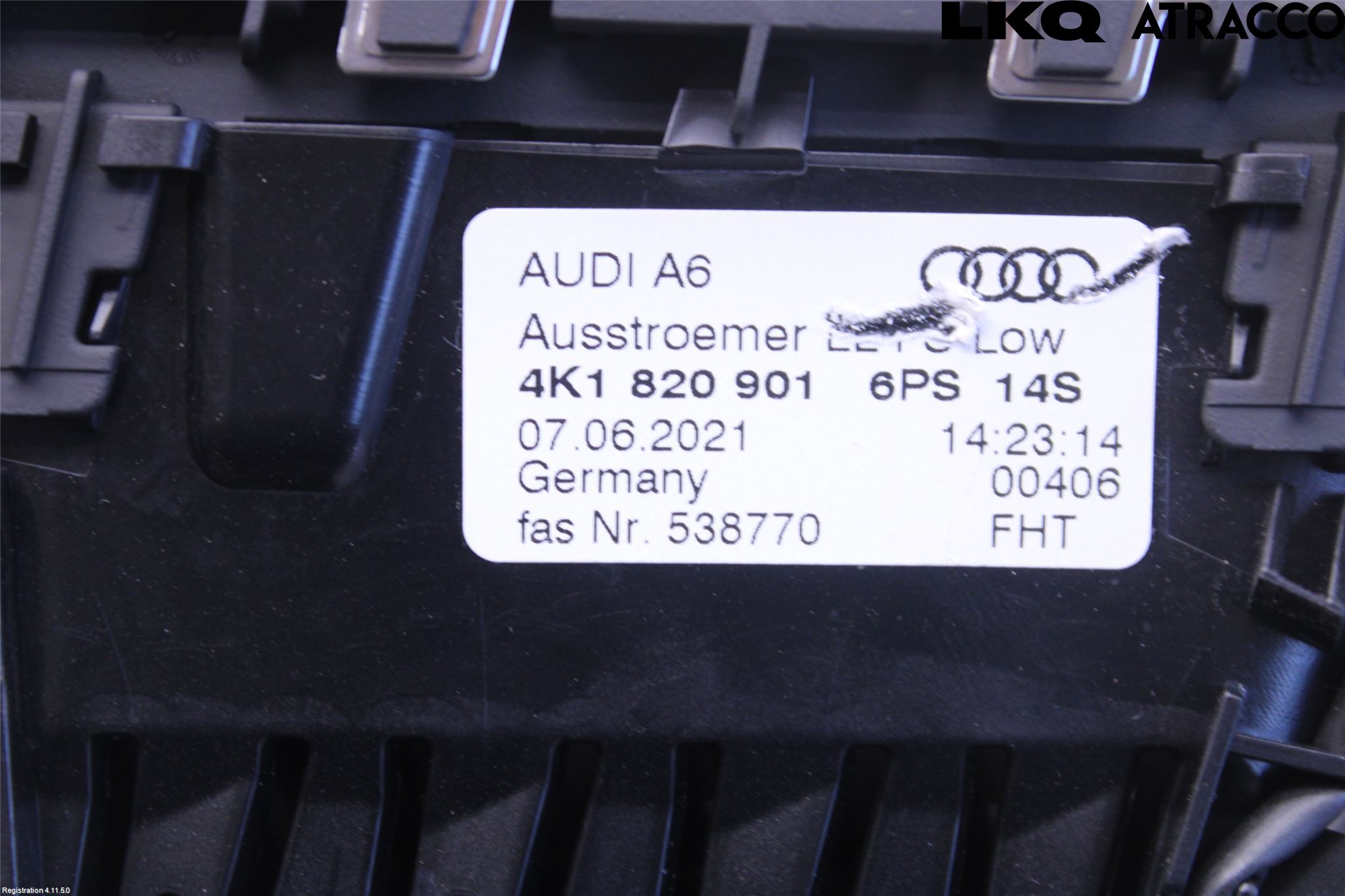Audi A6 F2/C8 19- Defrosterkanal-Munstycke