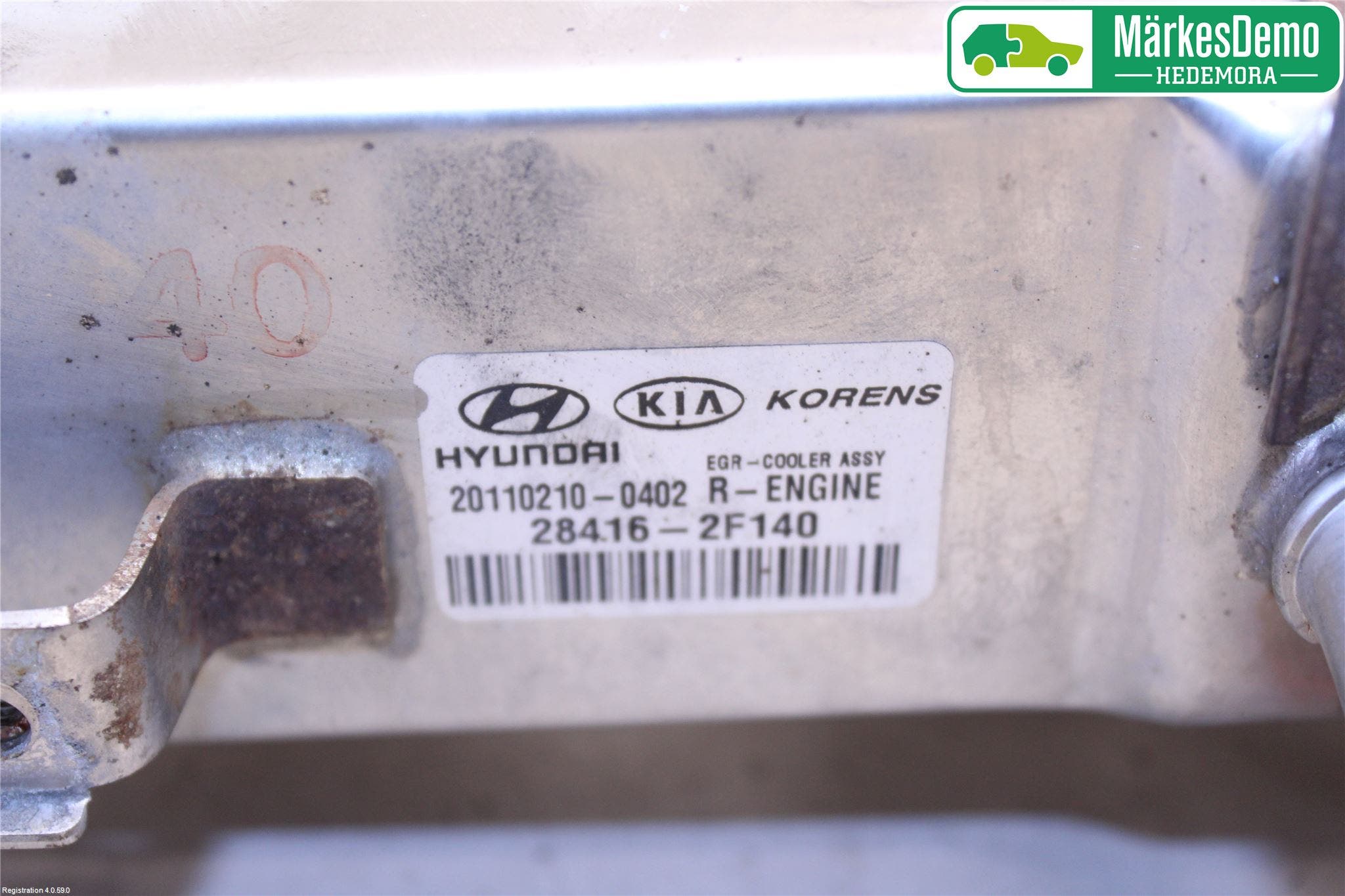 Kia SORENTO 10-14 Avgaskylare