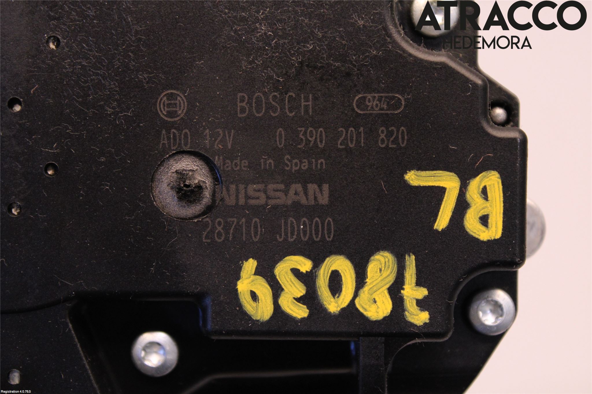 Nissan QASHQAI 10-14 Torkarmotor Baklucka