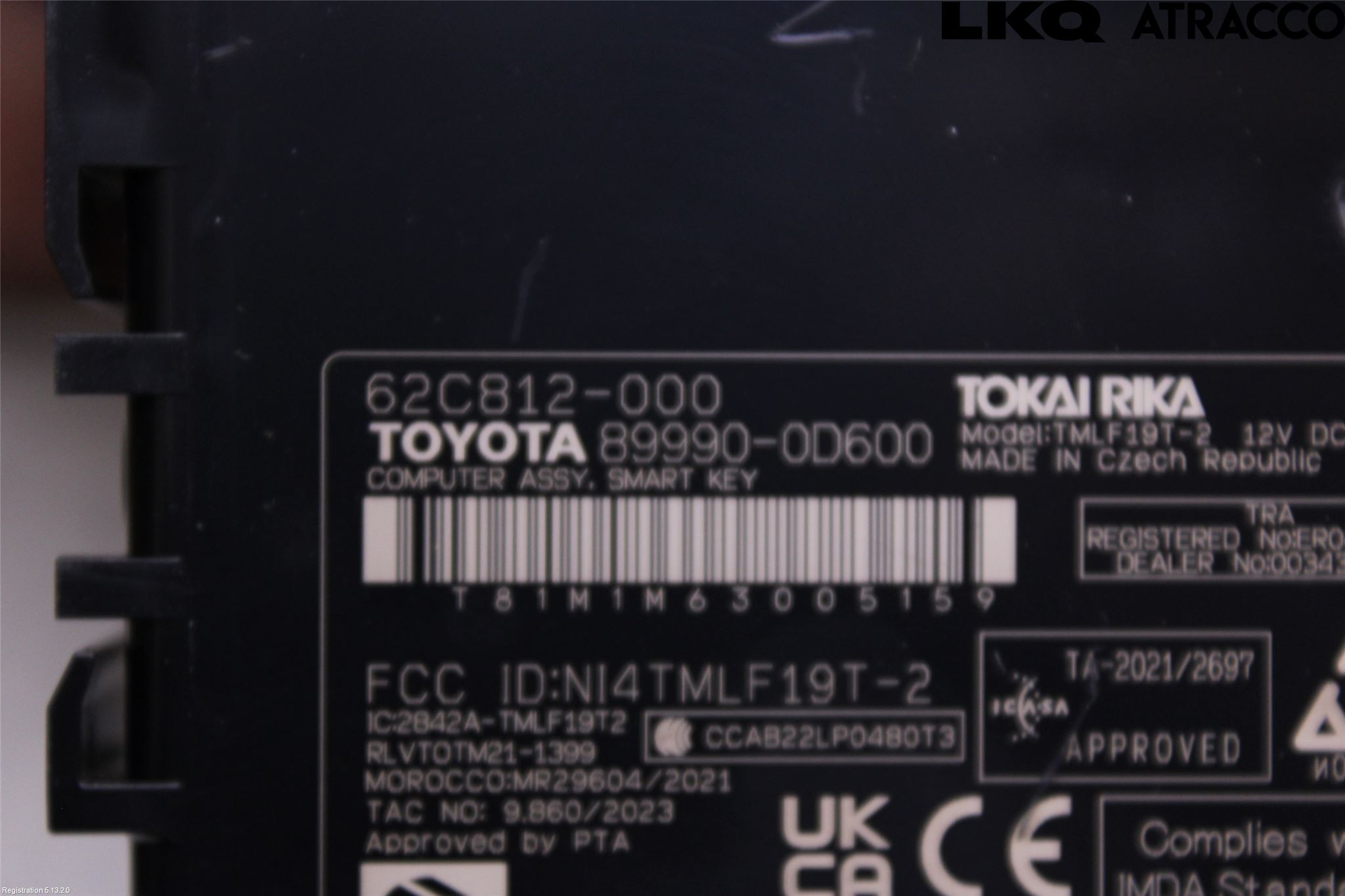 Toyota YARIS XP21 20- Styrenhet Nyckellöst System