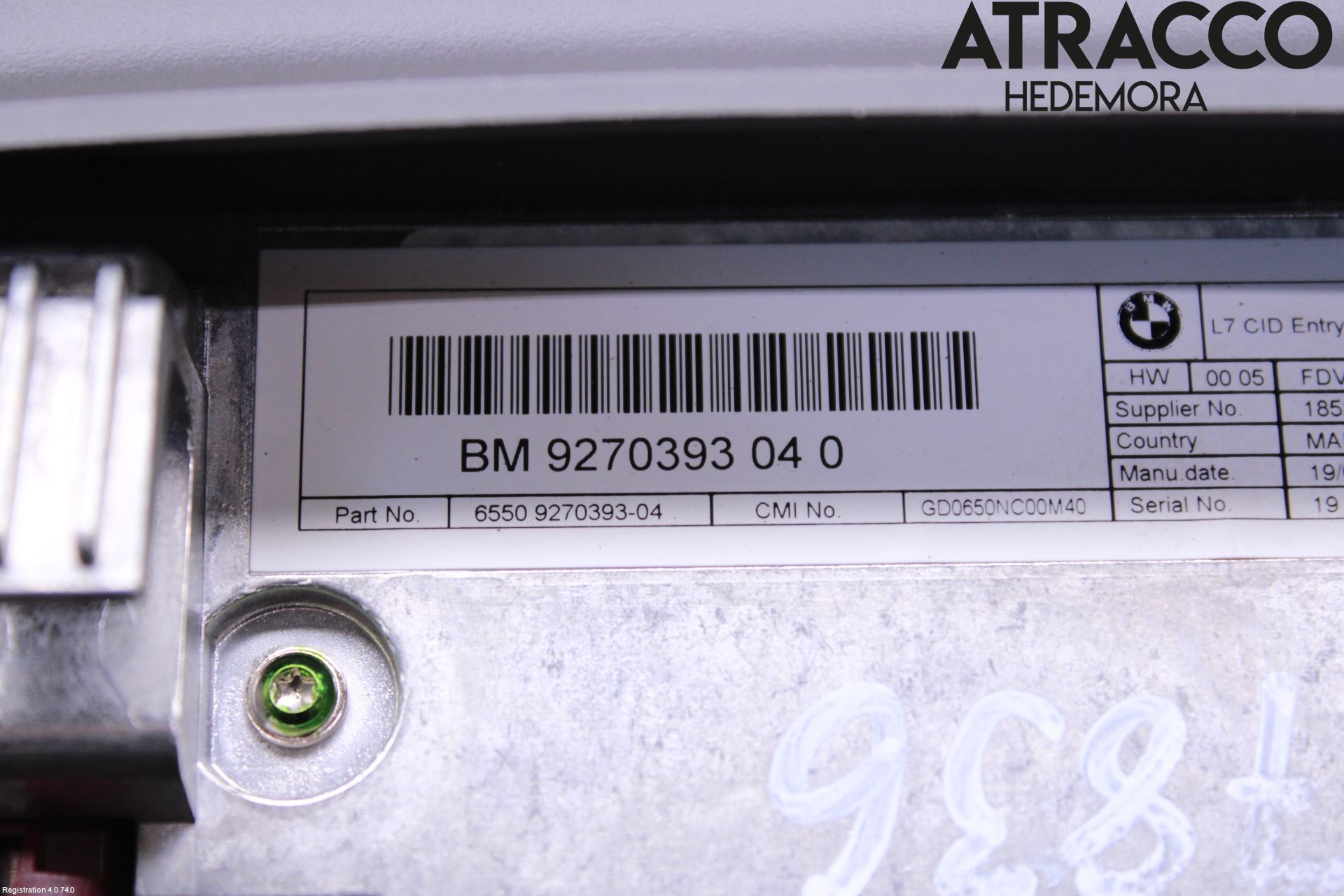 BMW 3 F30/F31/F80 12-19 Cd Radio - Multimediapanel