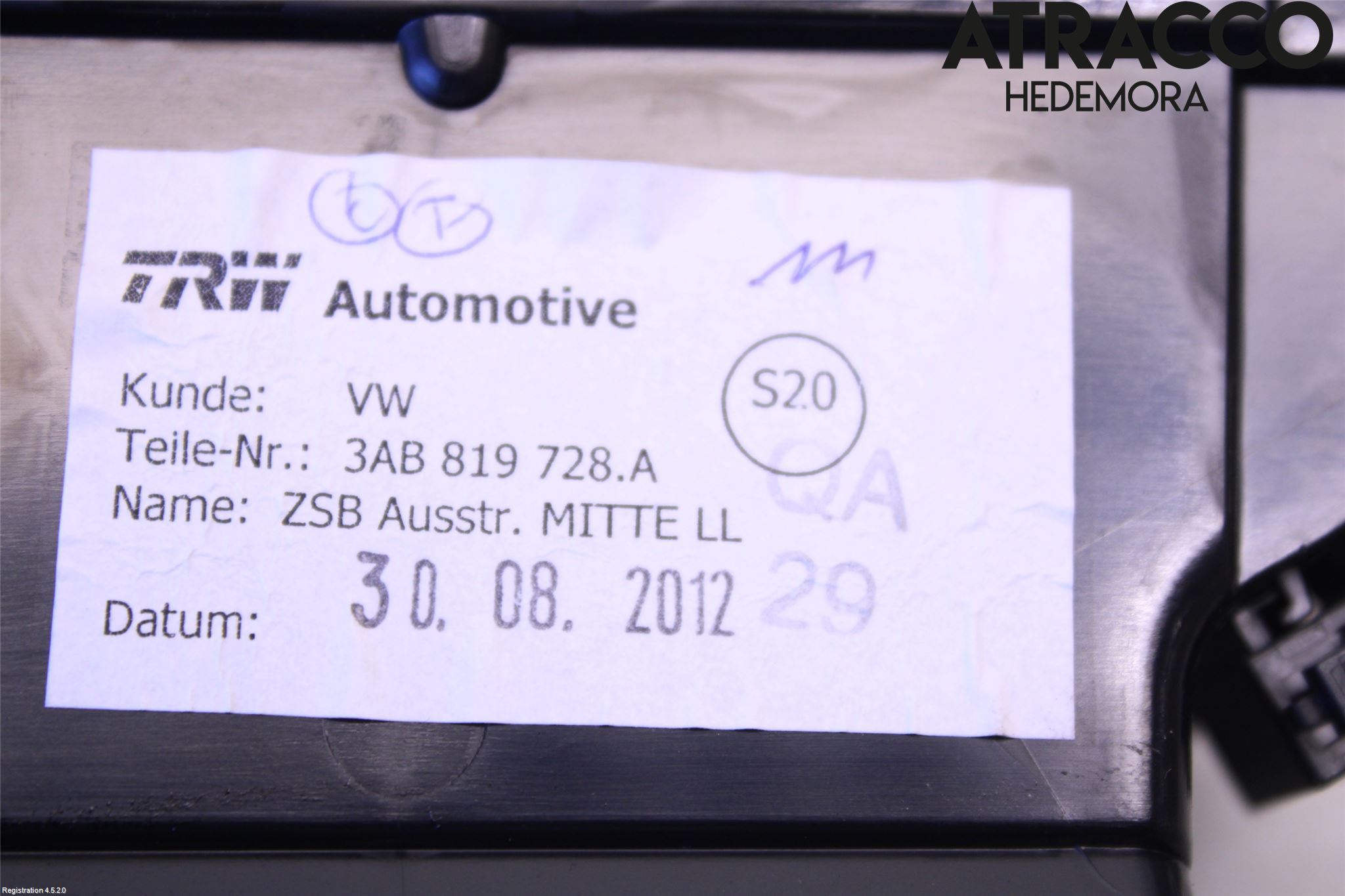 Volkswagen VW PASSAT 11-14 Defrosterkanal-Munstycke