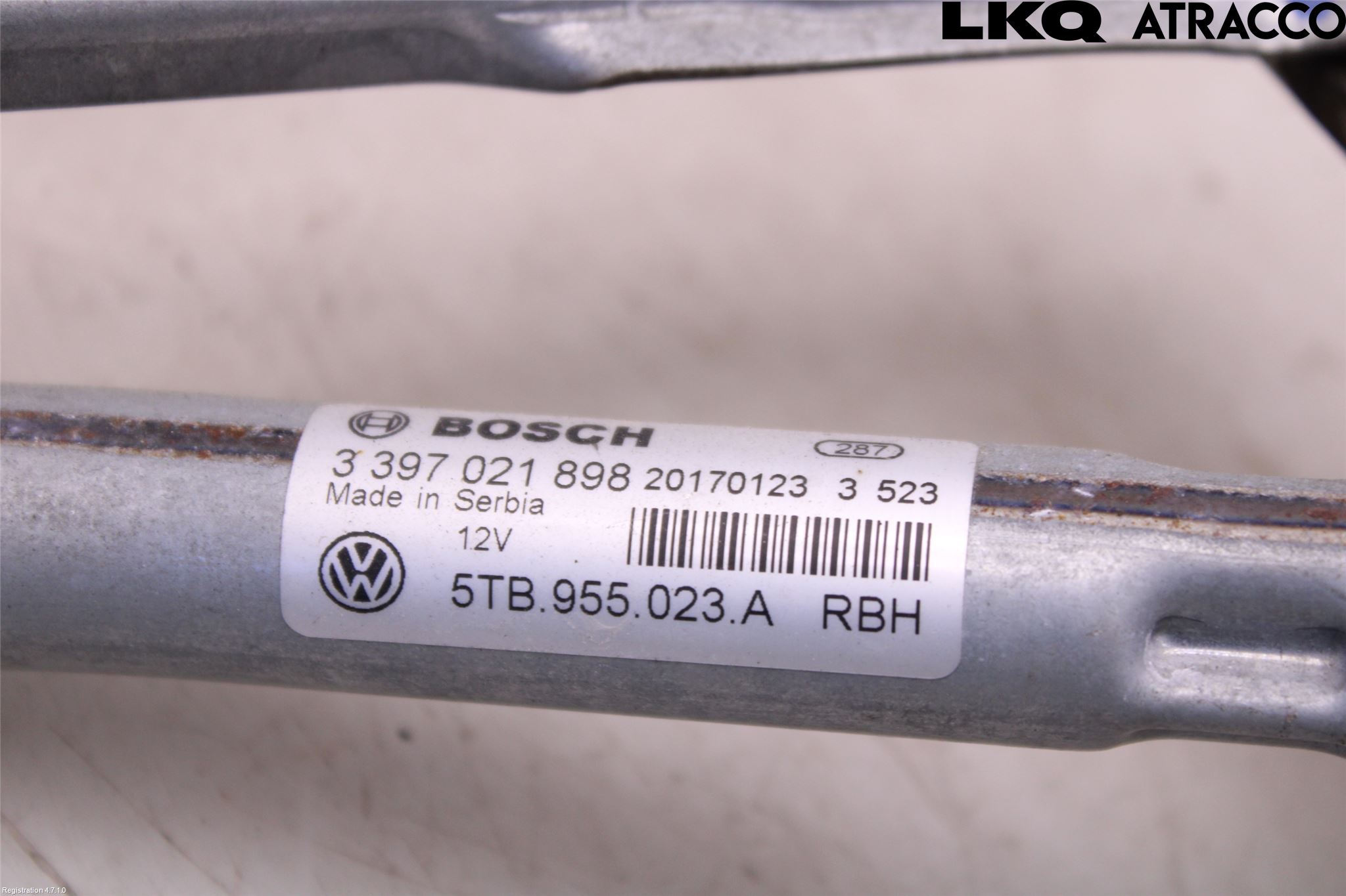 Volkswagen VW TOURAN 16- Torkarmekanism Vindruta