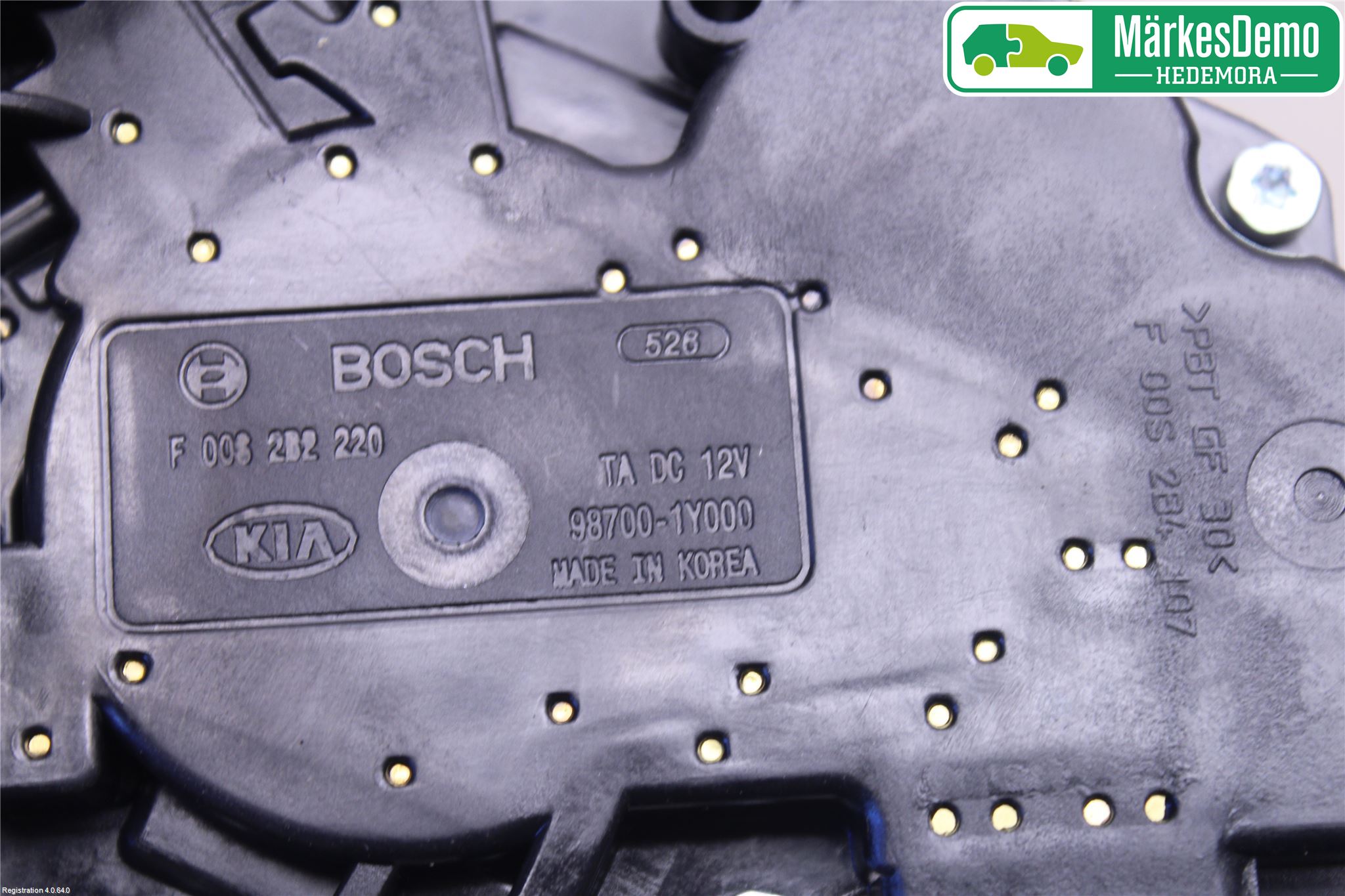 Kia PICANTO 12-17 Torkarmotor Baklucka