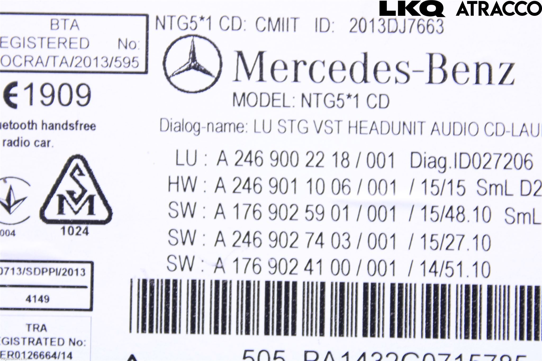 Mercedes-Benz MB CLA-KLASS (C117/X117) 13-19 Cd Radio - Multimediapanel