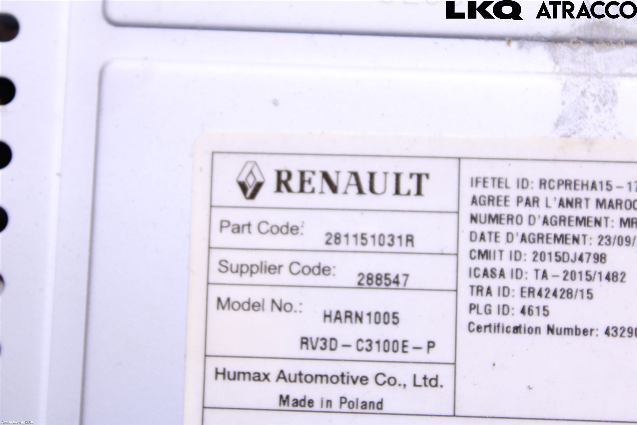 Dacia DUSTER 10-17 Cd Radio - Multimediapanel