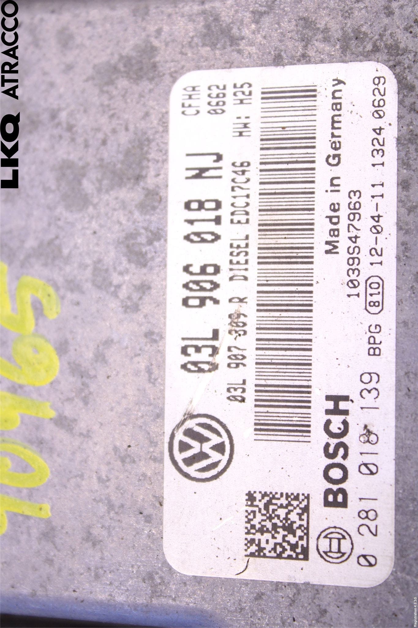 Volkswagen VW CADDY 11-15 Styrenhet Inspump Diesel