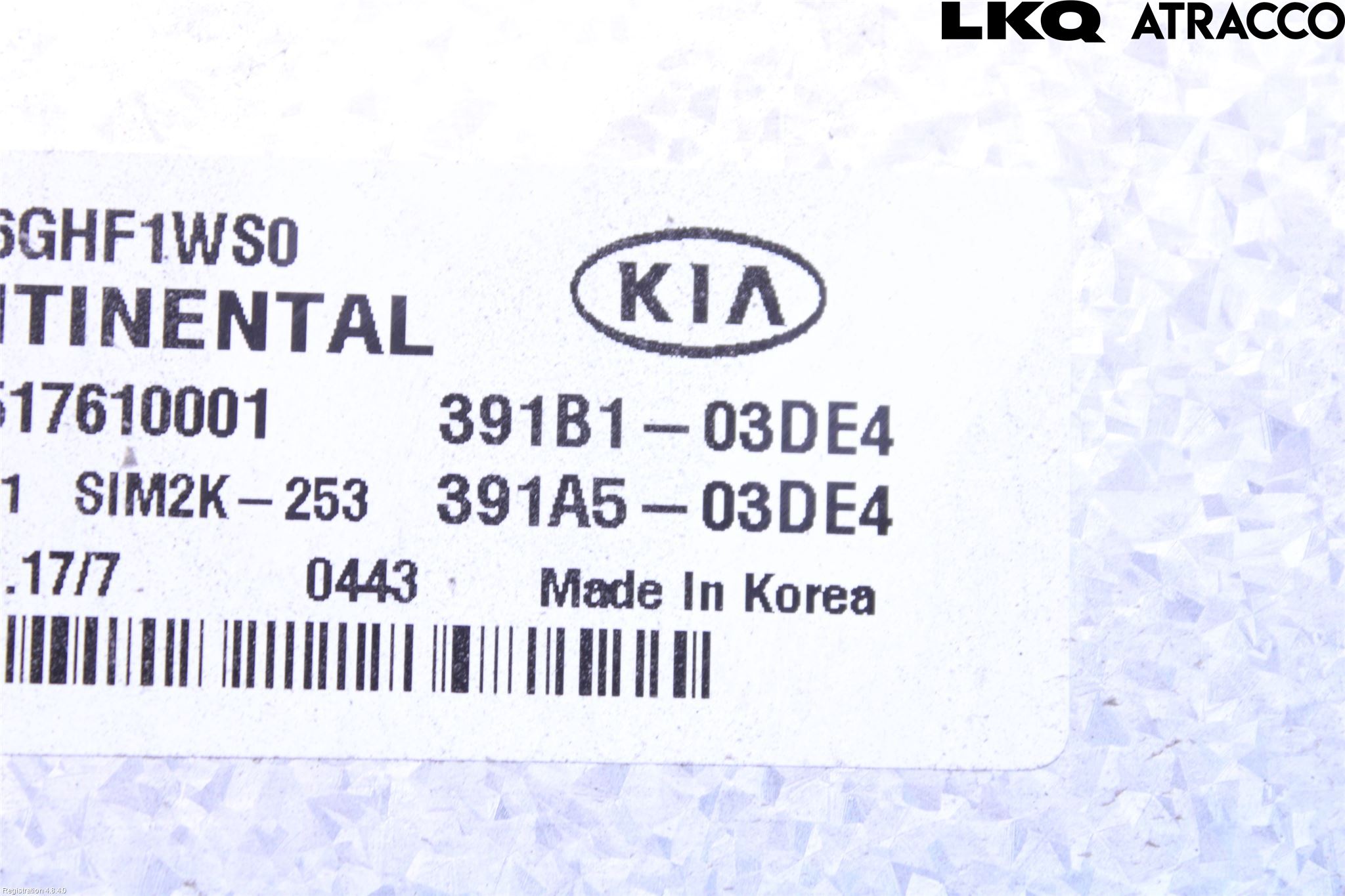 Kia NIRO (DE) 17-22 Styrenhet Insprut Bensin