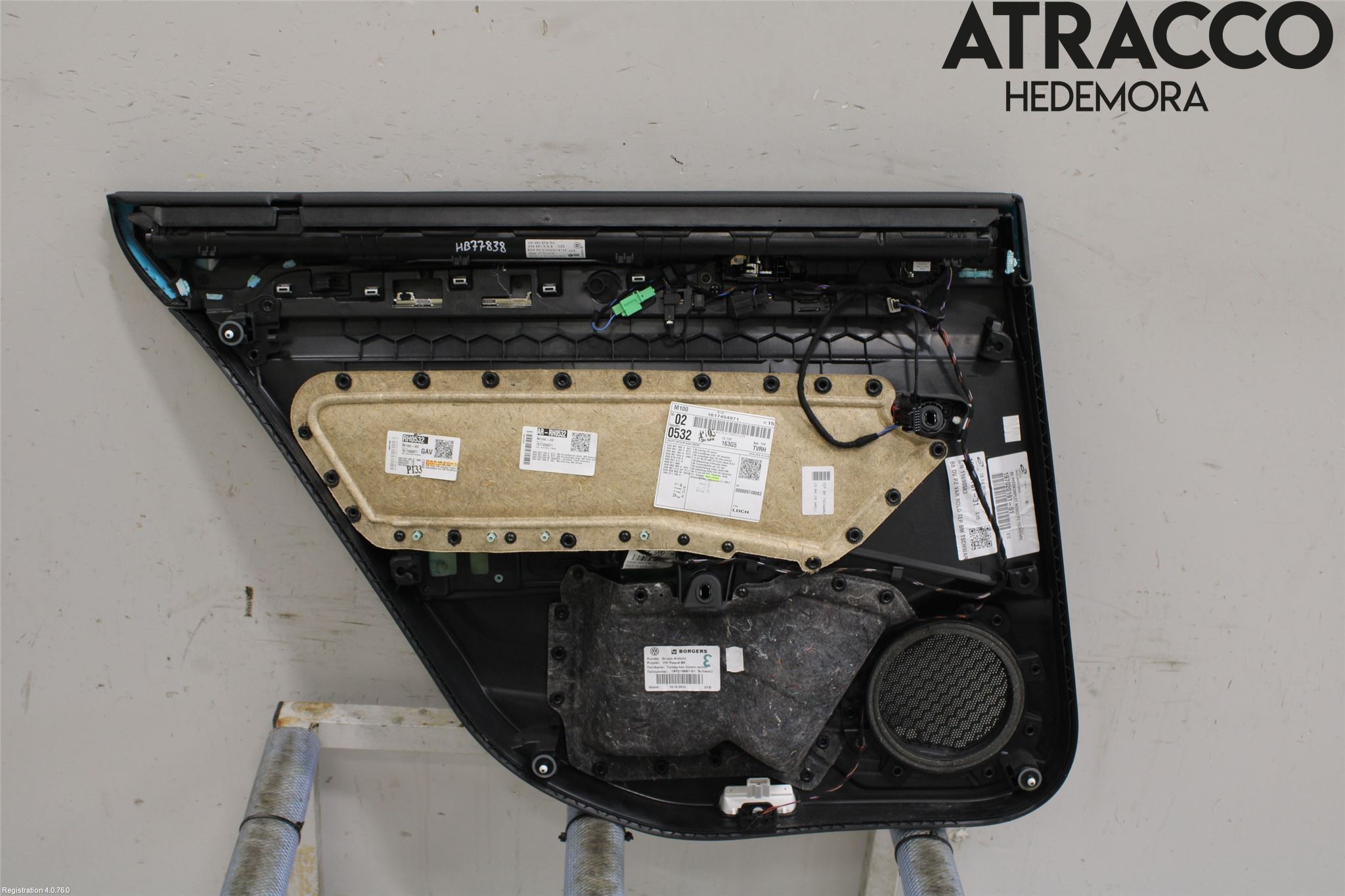 Volkswagen VW PASSAT 15-19 Dörrklädsel Hö