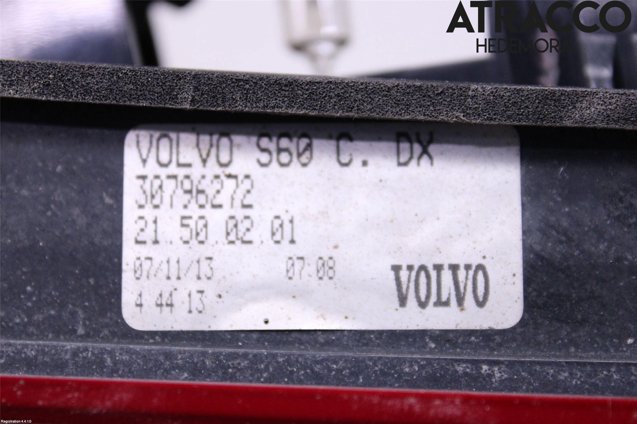 Volvo S60 11-13 Bakljus Lucka Hö