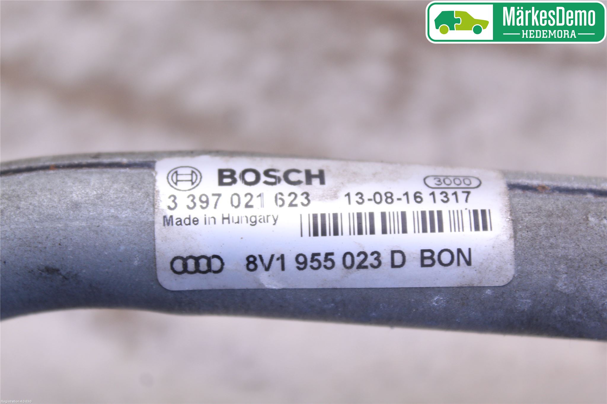 Audi A3/S3 8V 13-20 Torkarmekanism Vindruta