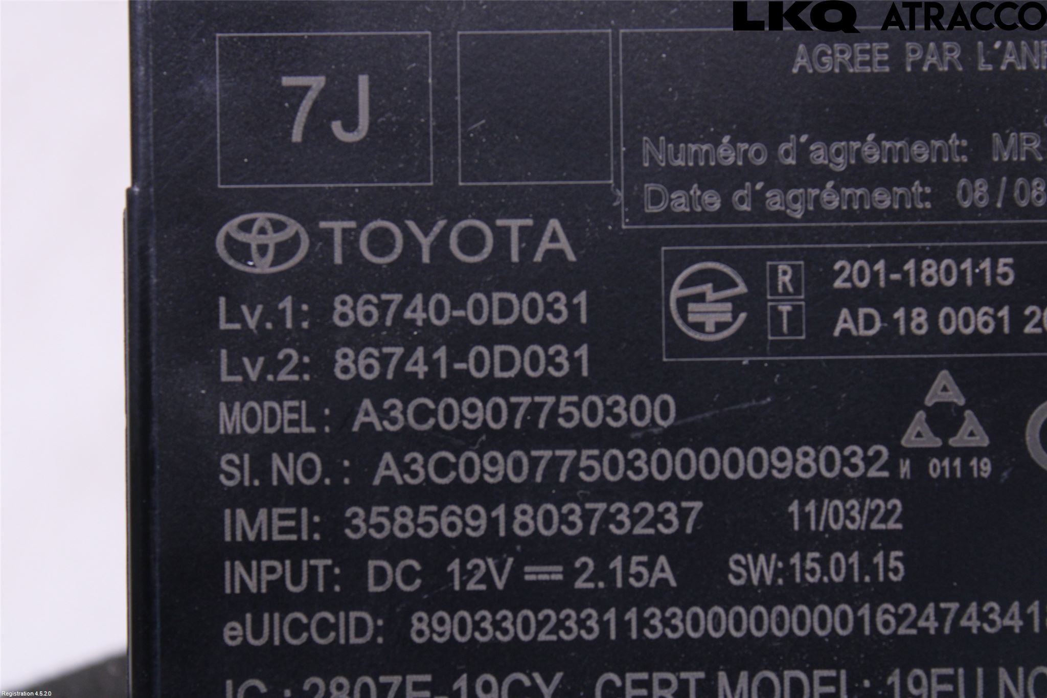 Toyota YARIS CROSS XP21 21- Styrenhet Tal