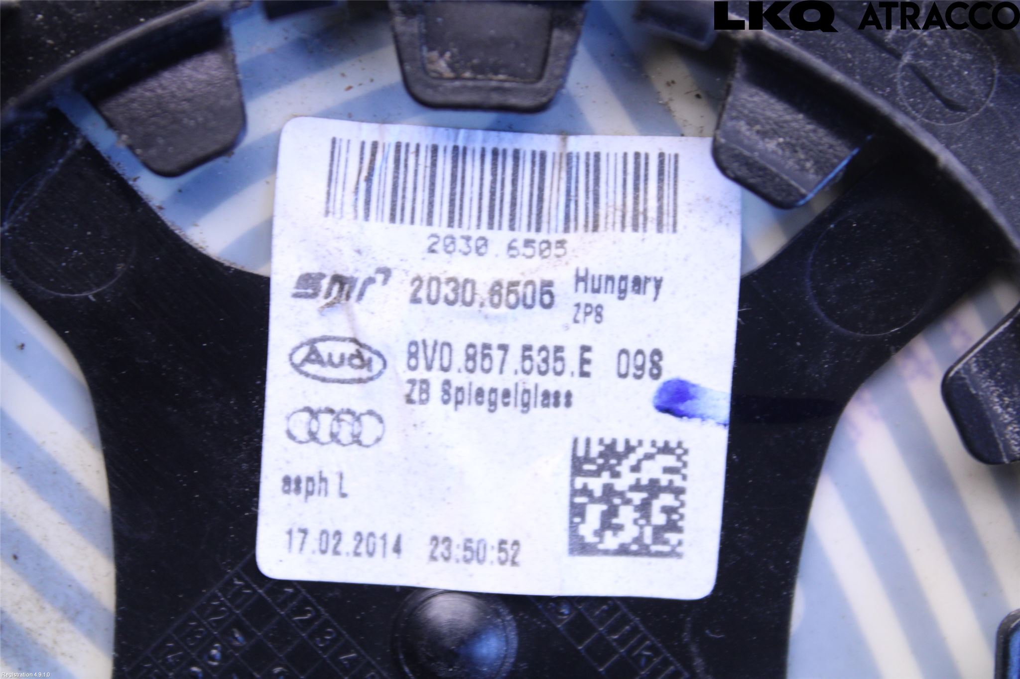 Audi A3/S3 8V 13-20 Spegelglas Vä