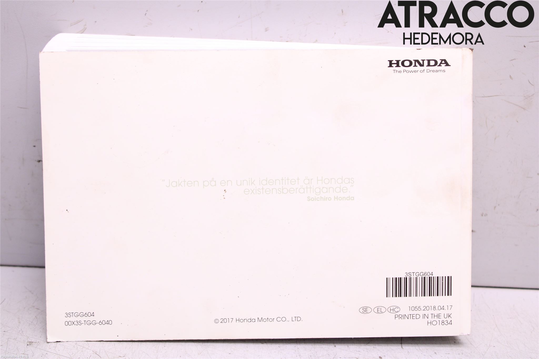 Honda CIVIC 17-22 Instruktionsbok