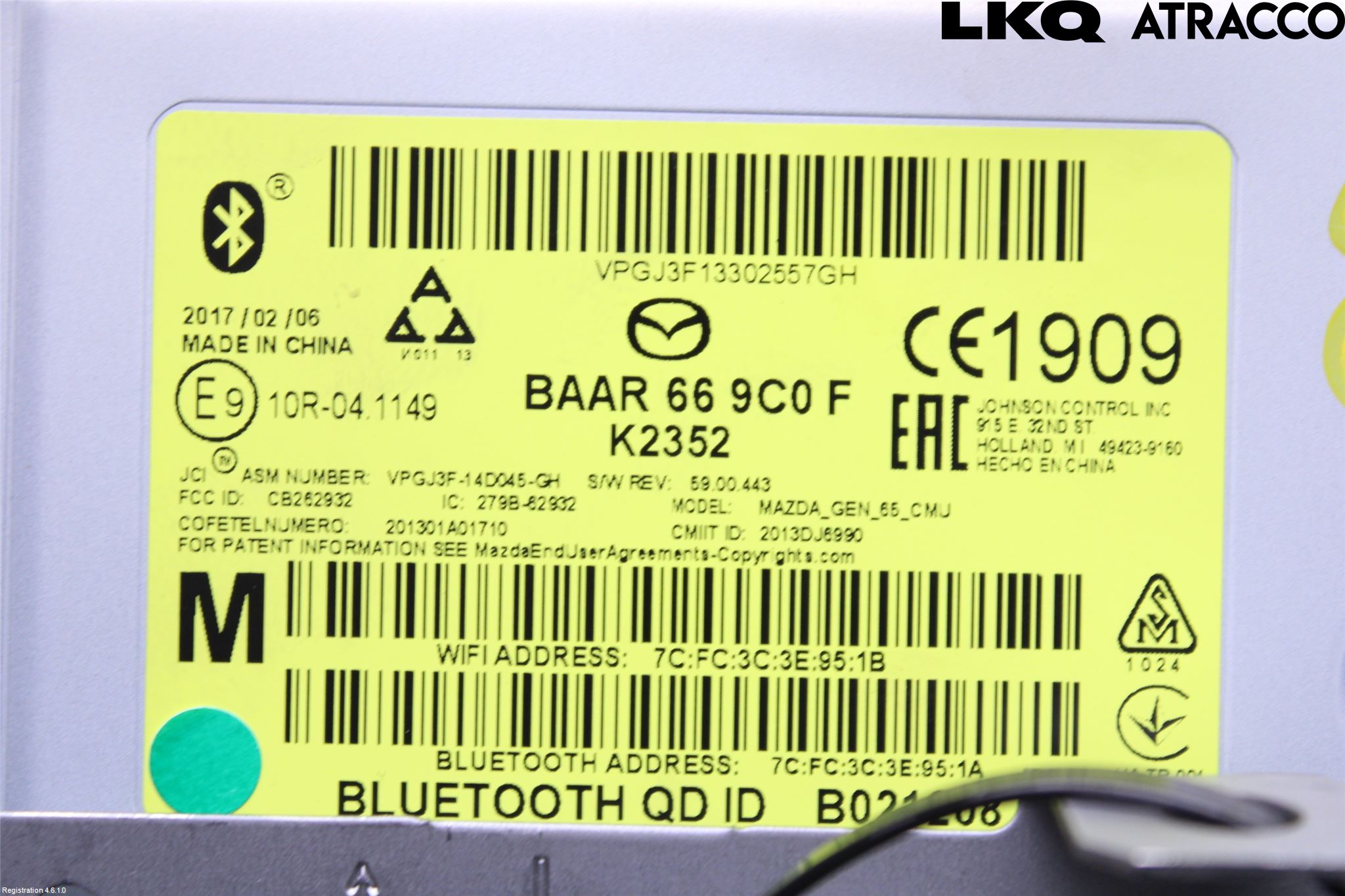 Mazda 6 13- Multifunktionsdisplay