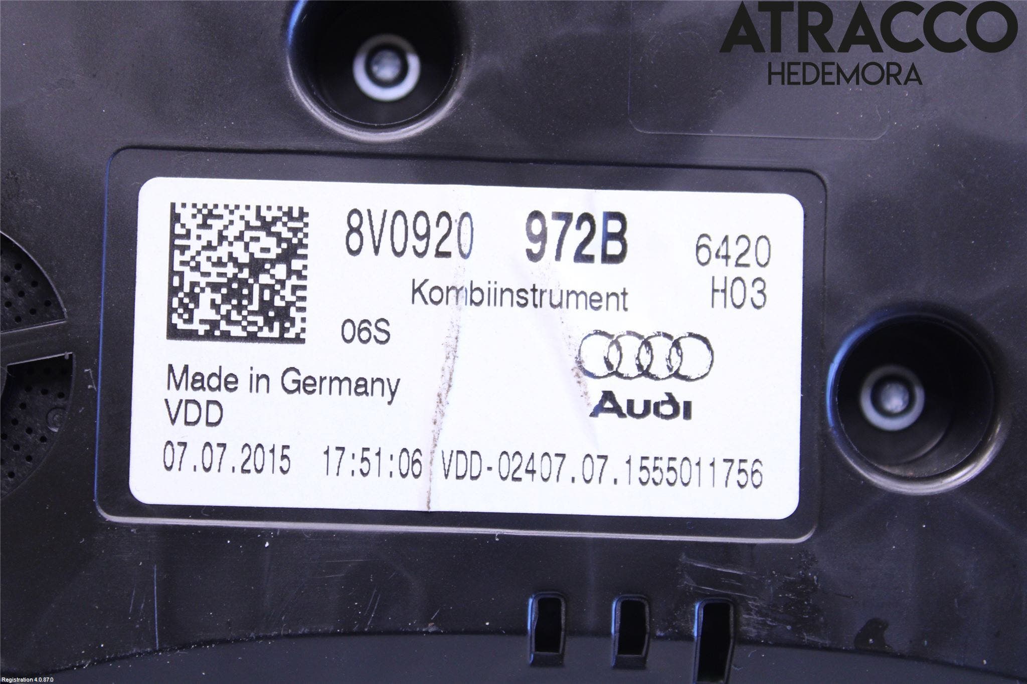 Audi A3/S3 8V 13-20 Instrument Komb