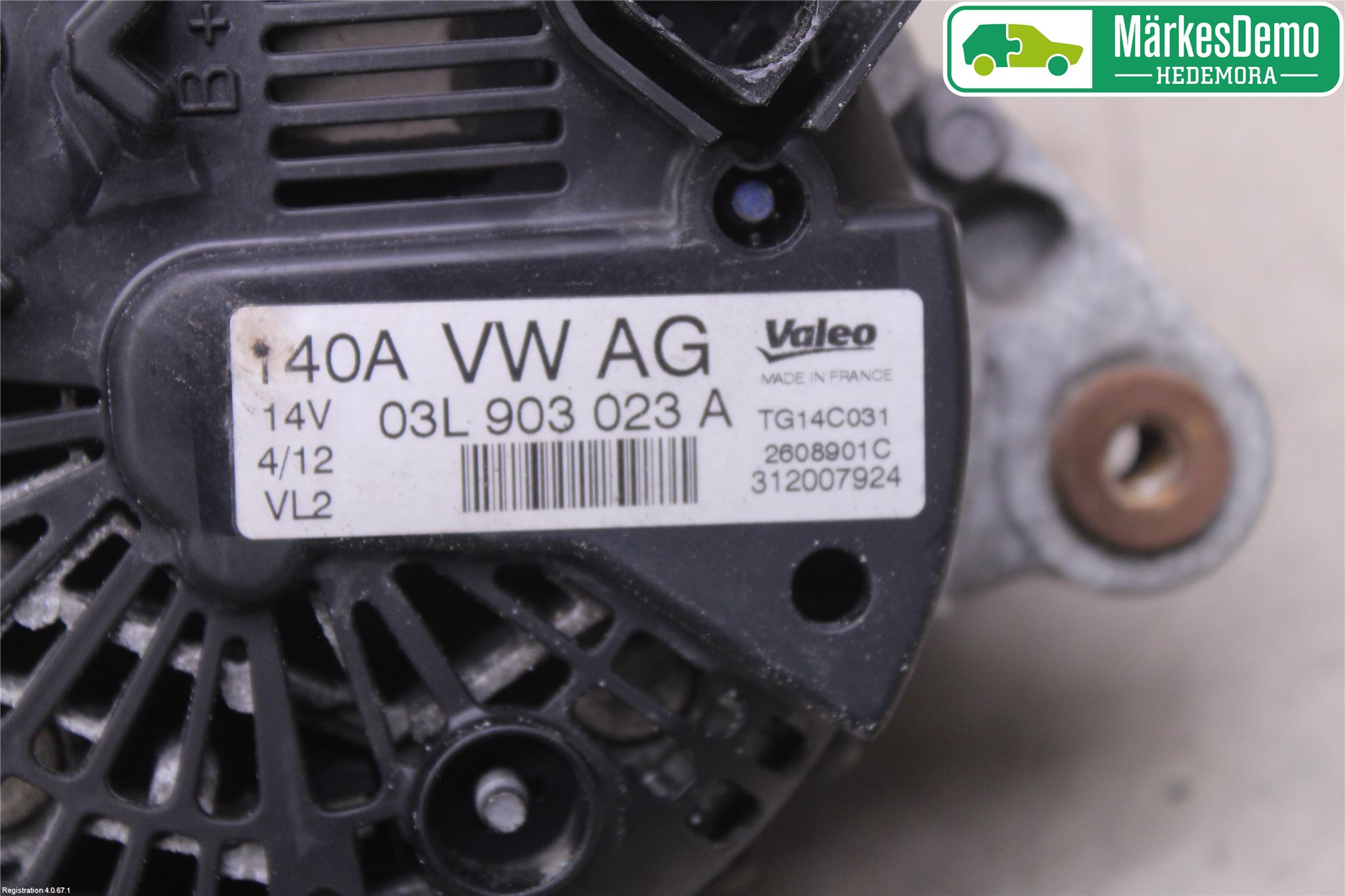 Volkswagen VW TIGUAN 07-16 Generator