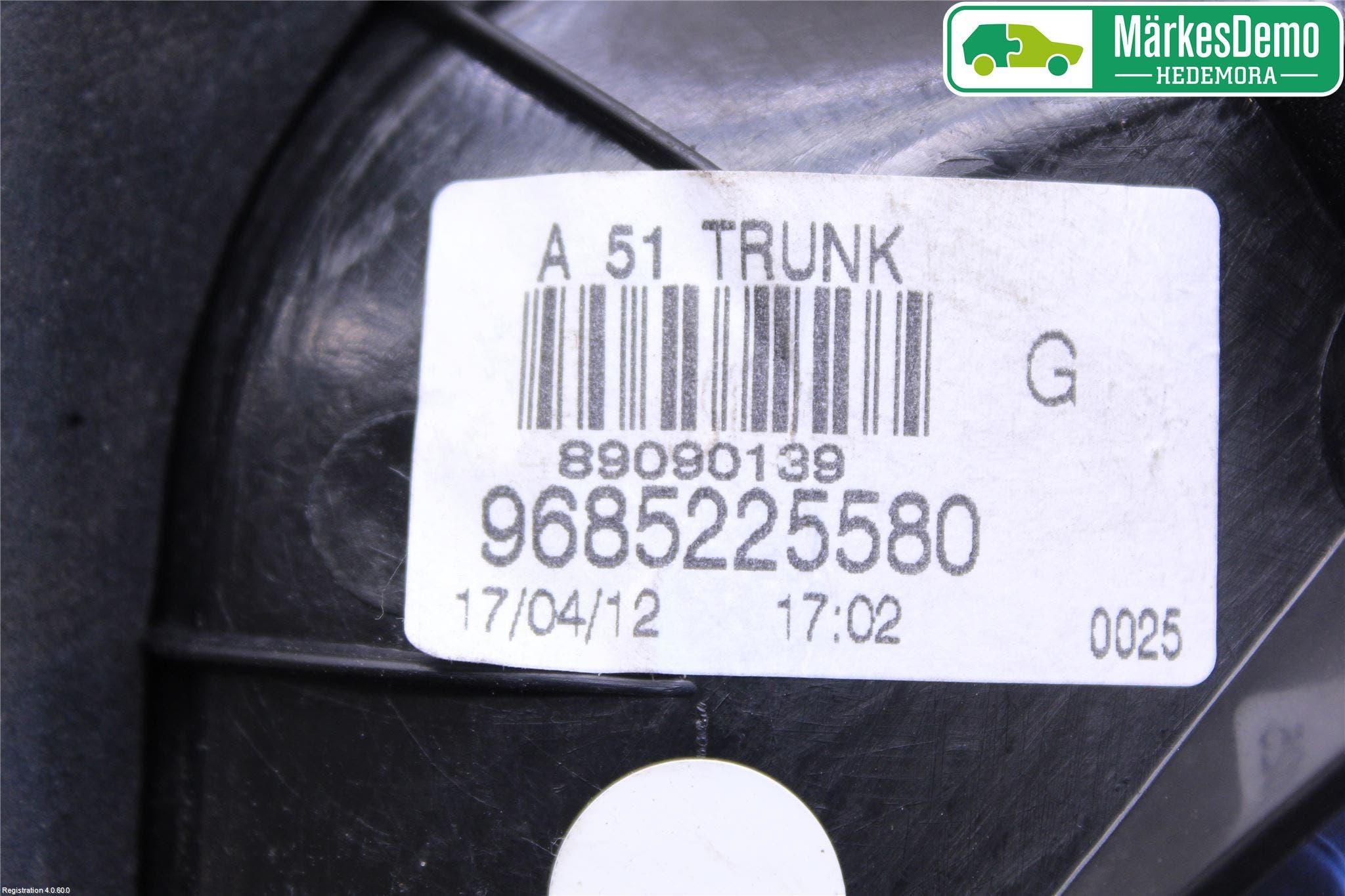 Citroen C3 10-17 Bakljus Lucka Hö