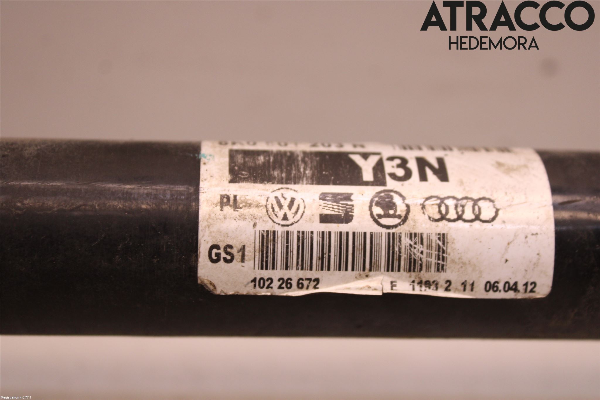 Audi A4 12-15 Drivaxel Bak Höger