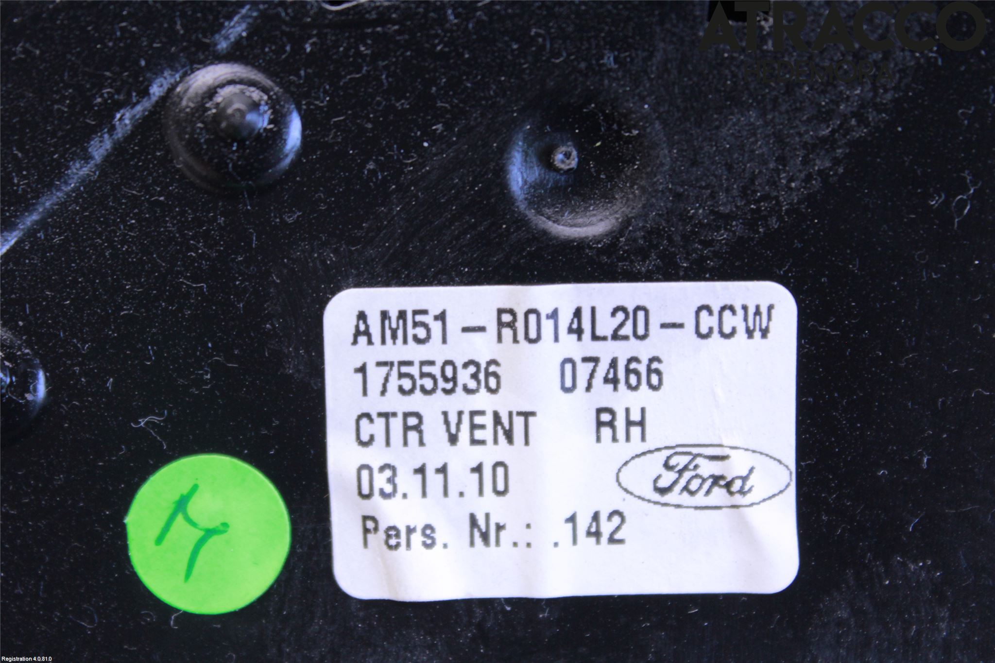 Ford GRAND C-MAX  11-14 Defrosterkanal-Munstycke