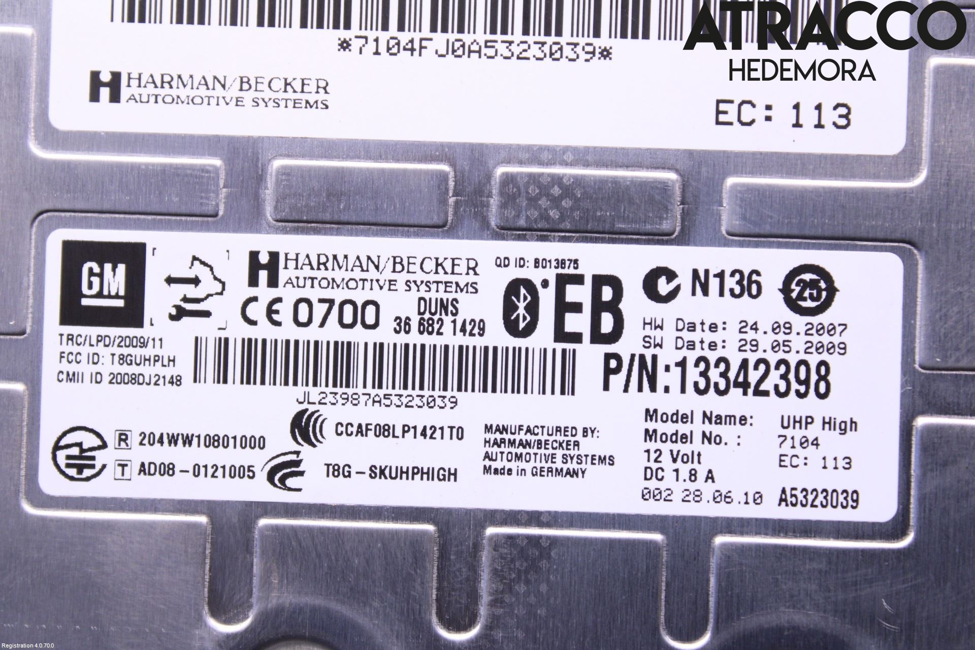 Saab 9-5 10-12 Styrenhet Multimedia