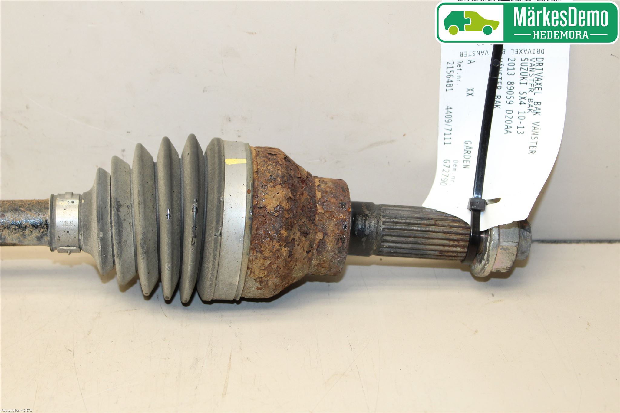 Suzuki SX4 10-13 Drivaxel Bak Vänster
