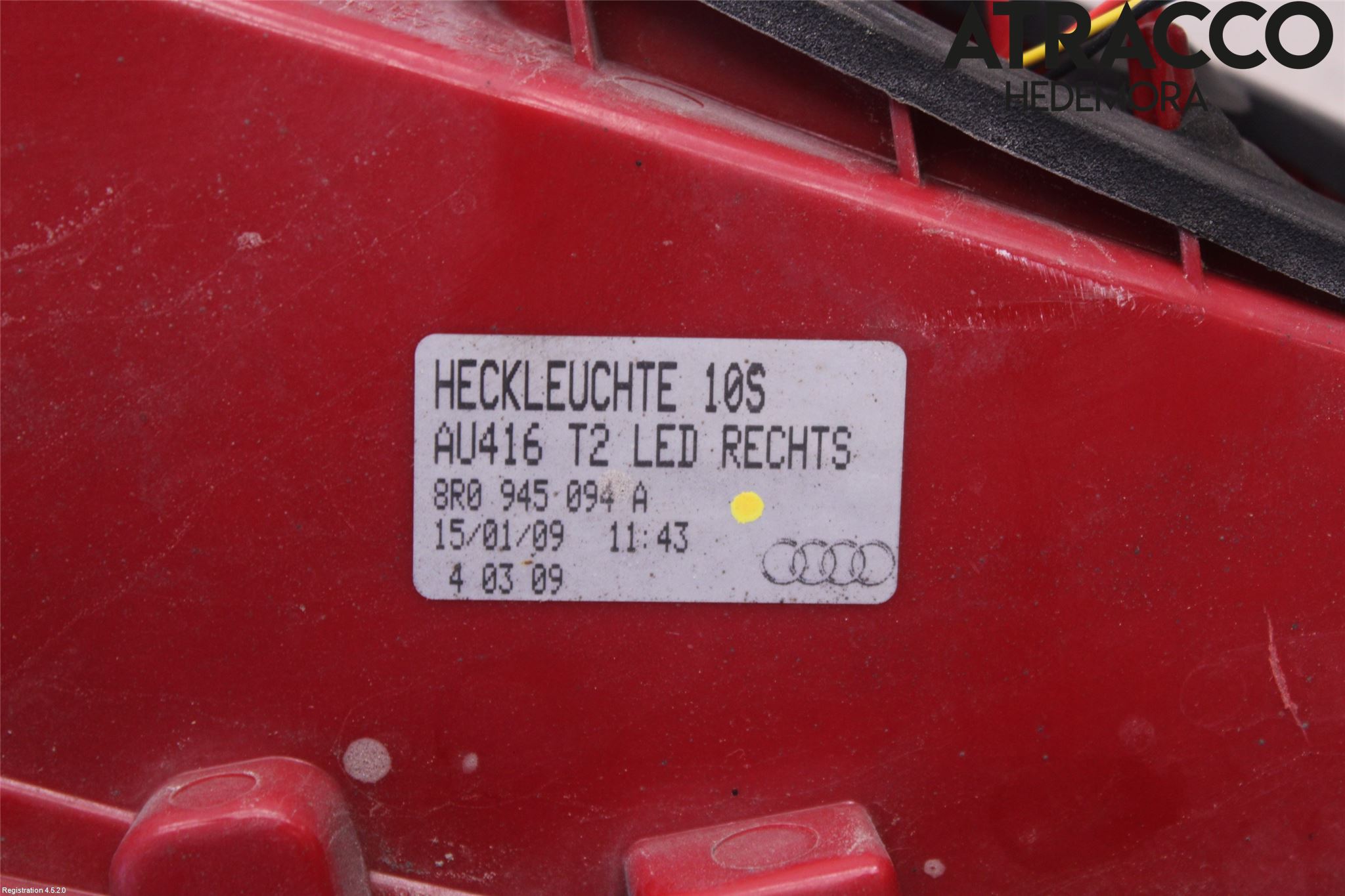 Audi Q5 09-16 Bakljus Höger