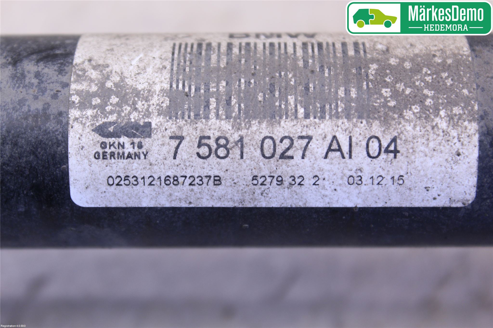 BMW 5 F10/F11/F18 09-17 Drivaxel Bak Vänster
