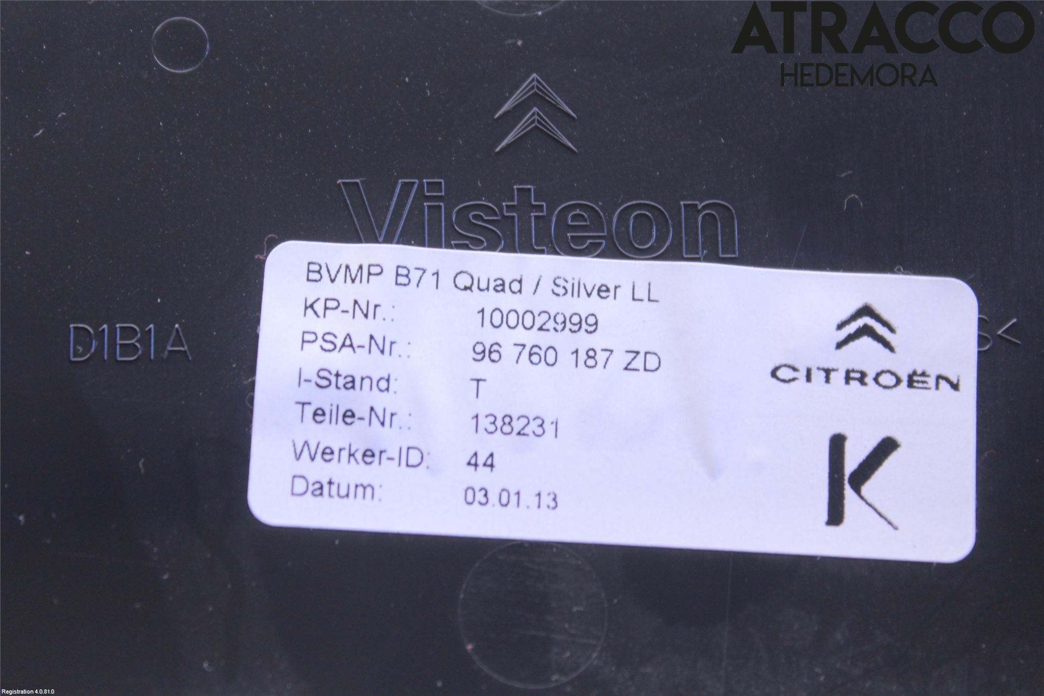 Citroen C4 II 11-18 Instrumentkonsoll Mitt