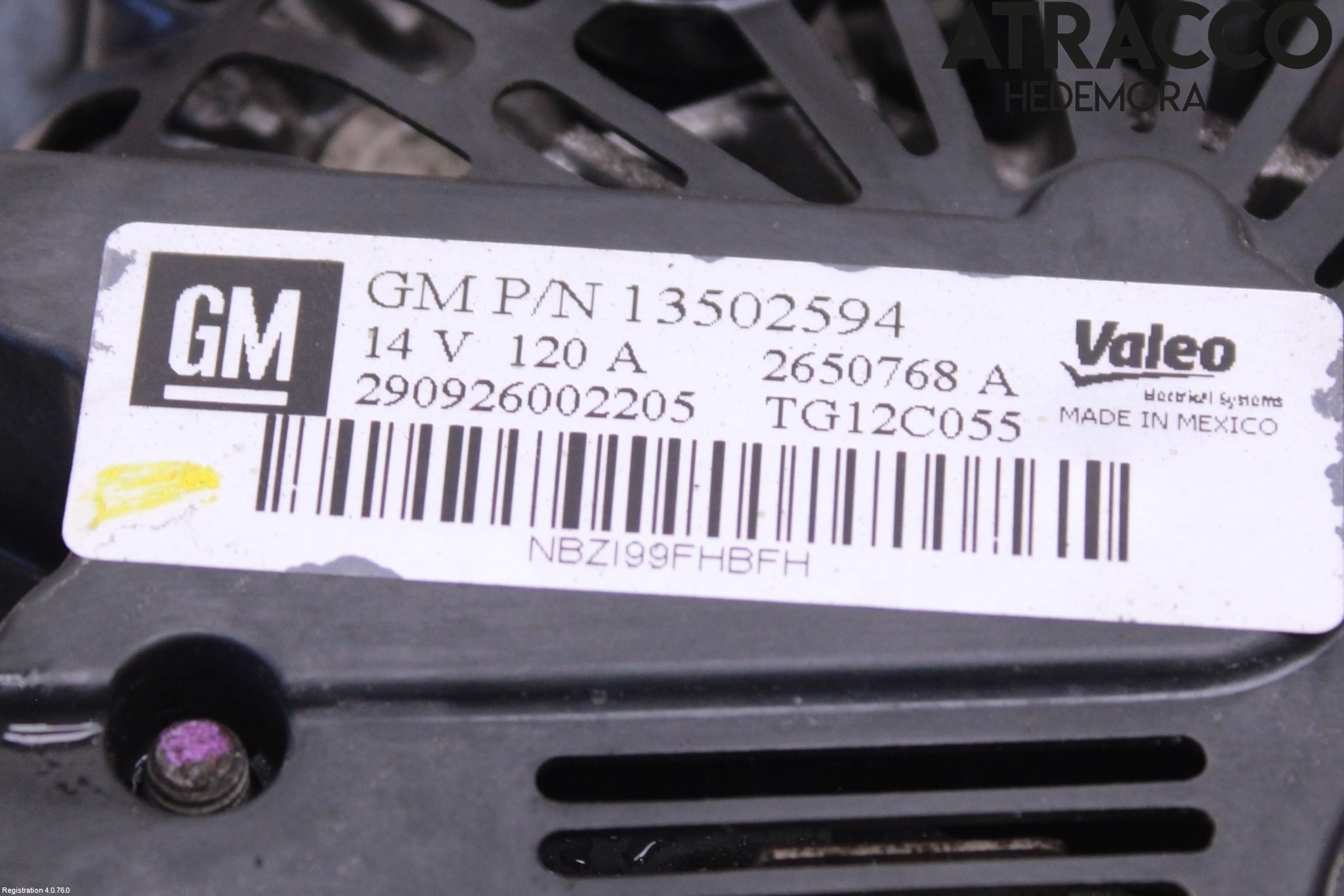Opel ASTRA J 10-15 Generator