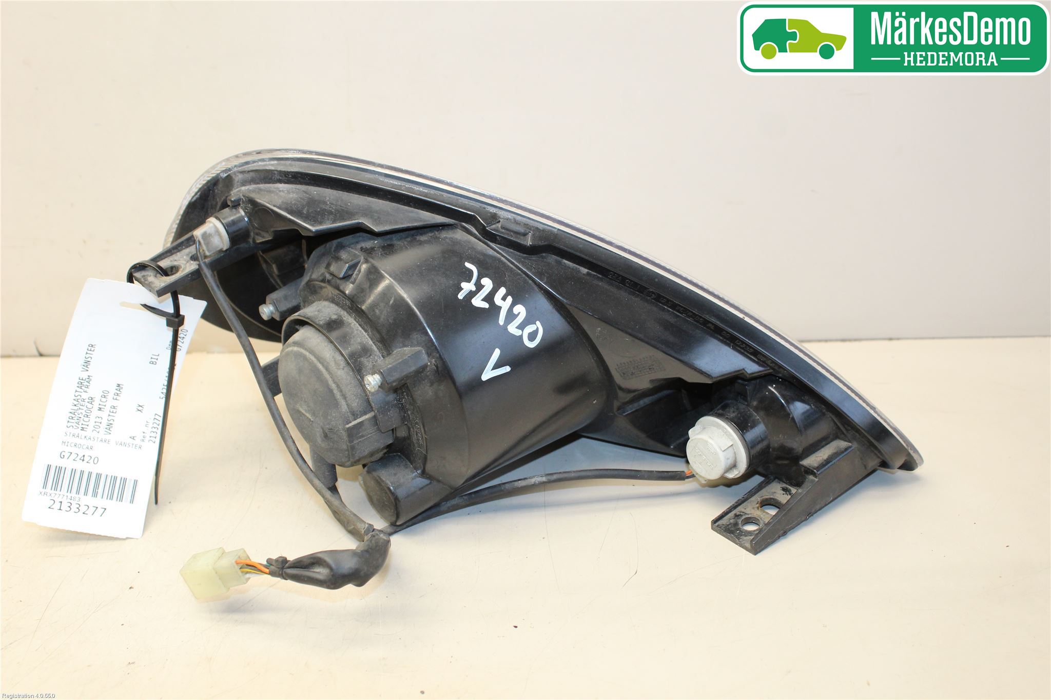 Mopedbil Microcar MICROCAR Strålkastare Vänster