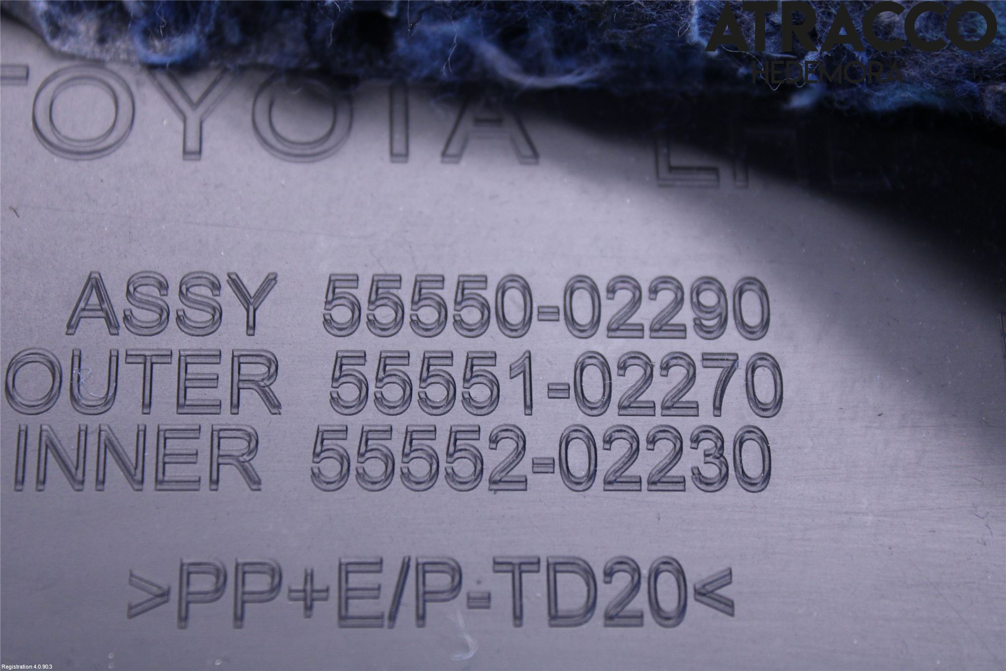 Toyota AURIS 13-19 Handskfacklucka