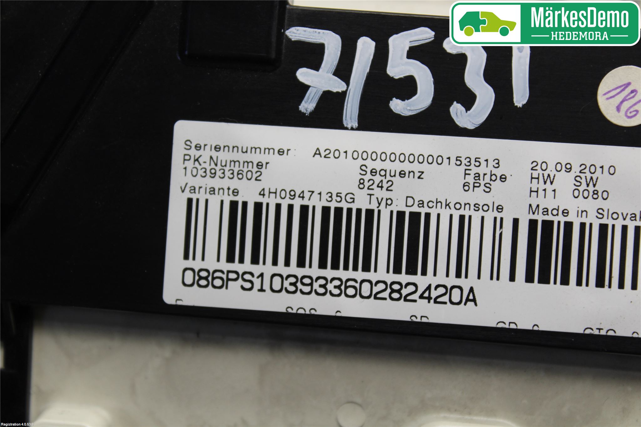 Audi A8/S8 4H 10-17 Innerbelysning