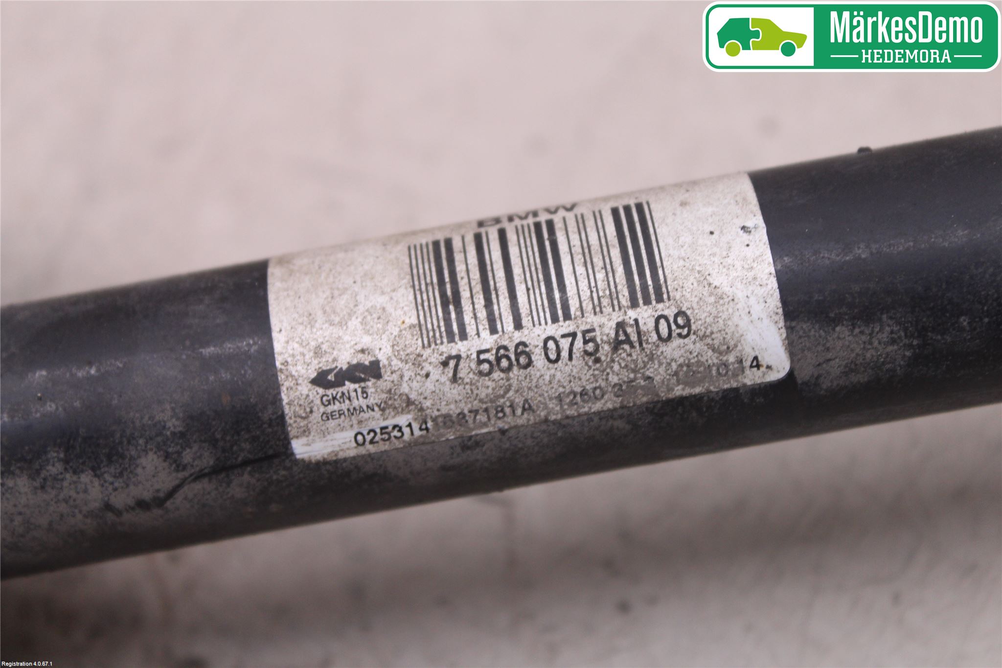 BMW 5 GT F07 09-17 Drivaxel Bak Vänster
